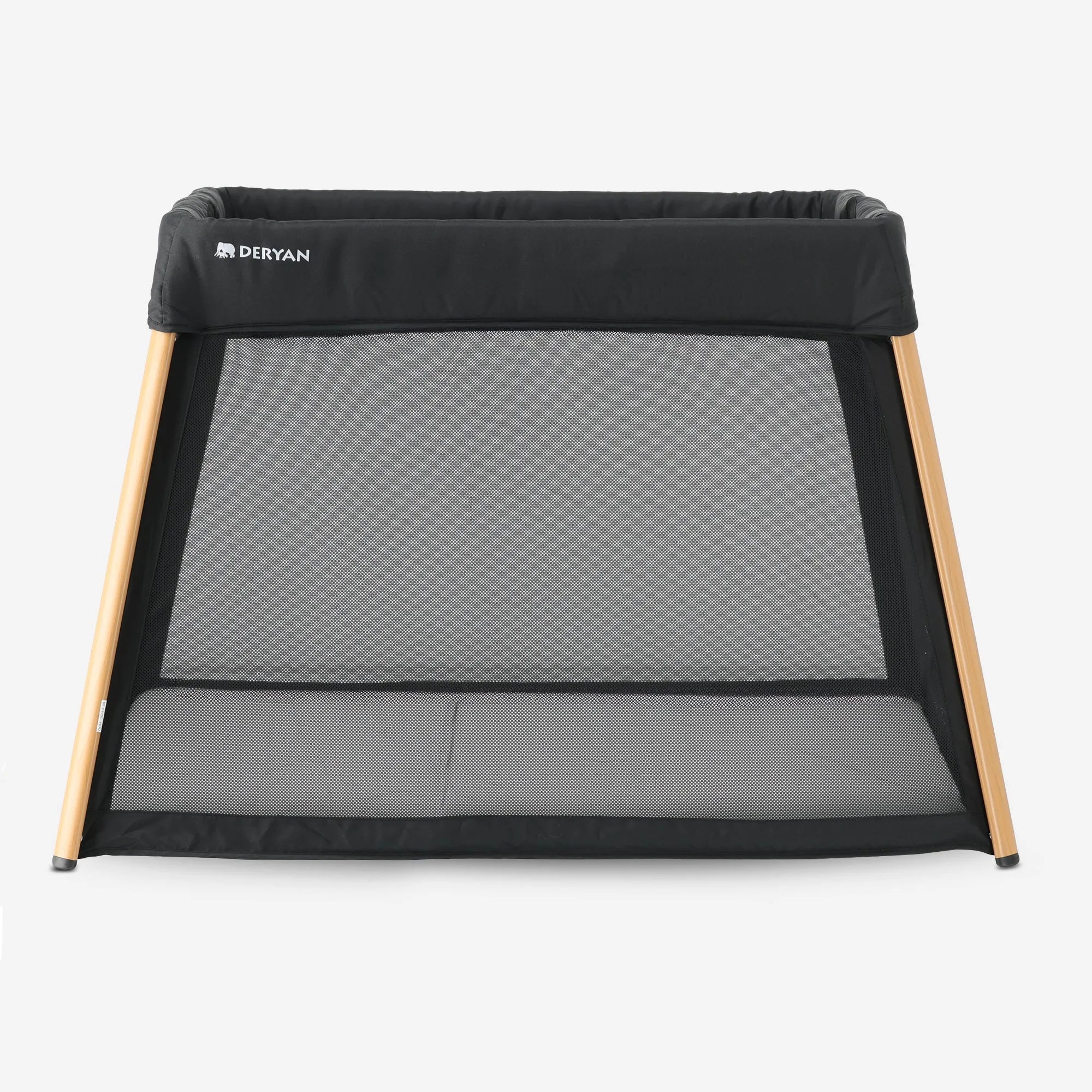 Cama de camping y parque infantil 2 en 1 - Incluye elevador de suelo - Aspecto de madera - Image 5