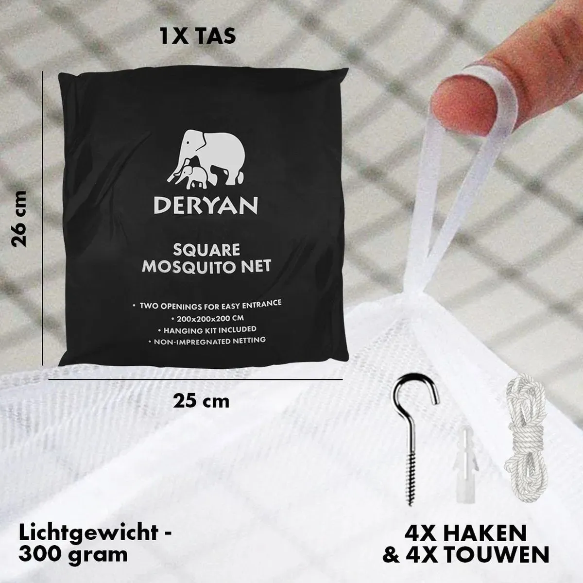 Mosquitera de lujo para 2 personas XXL - Incluye kit para colgar y bolsa de viaje - Image 5