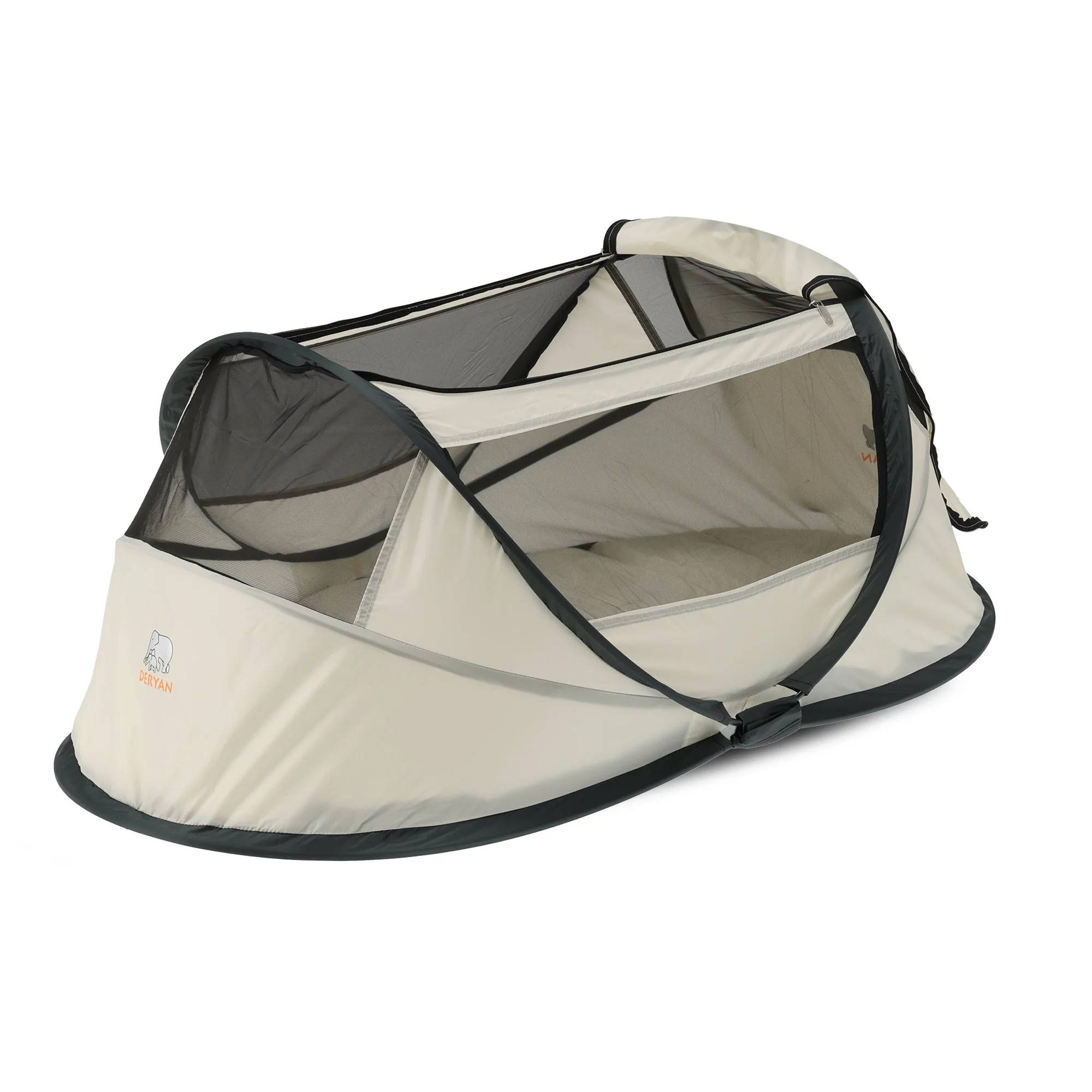 BabyBox: tienda de campaña para bebés, cuna de camping + mantita de algodón - Crema - Image 5
