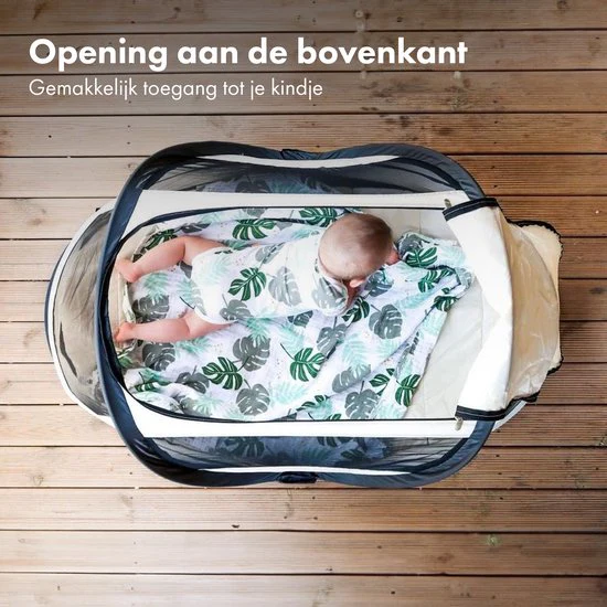 BabyBox: tienda de campaña para bebés, cuna de camping + mantita de algodón - Marfil - Image 6