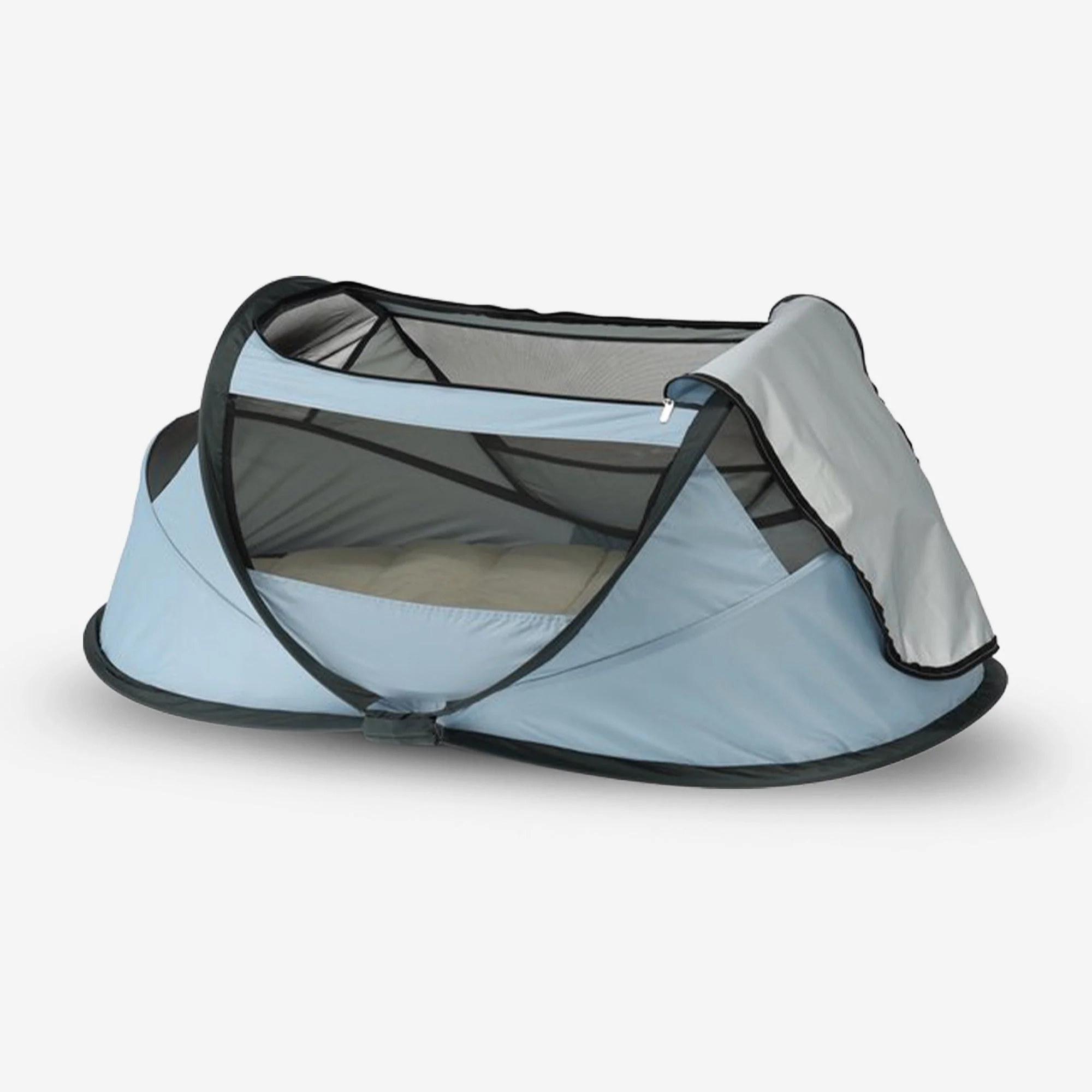 BabyBox: tienda de campaña para bebés, cuna de camping + mantita de algodón - Azul cielo - Image 4