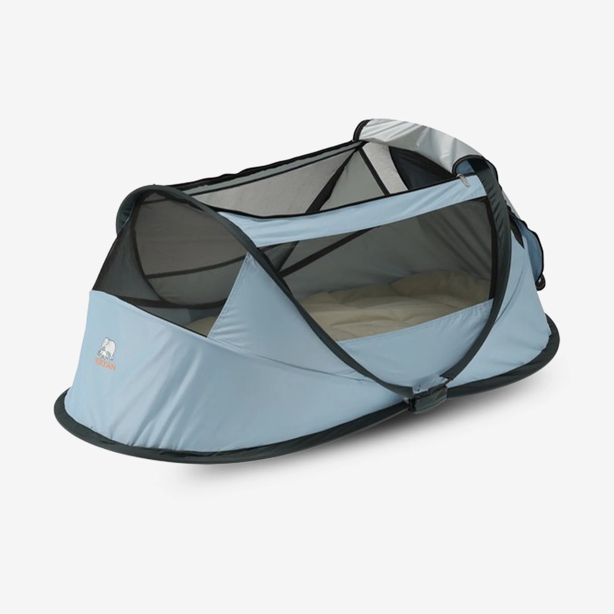 BabyBox: tienda de campaña para bebés, cuna de camping + mantita de algodón - Azul cielo - Image 5