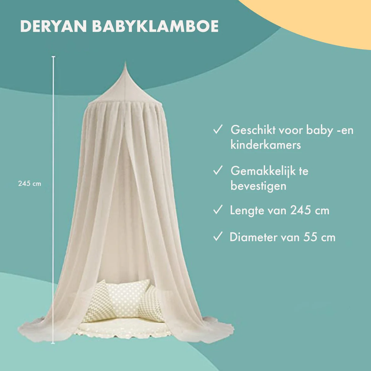 Mosquitera Nougat Vintage 245 cm - Algodón - Poliéster - Mosquitera para bebés - Dosel - Image 10