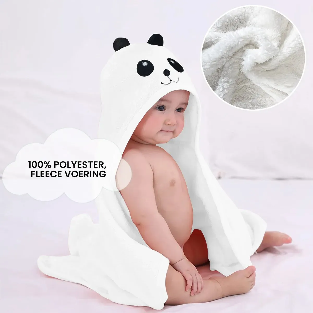 Manta polar multifuncional para bebé Bear con capucha - Wrap Blanket - Manta 75x100 cm - Image 4