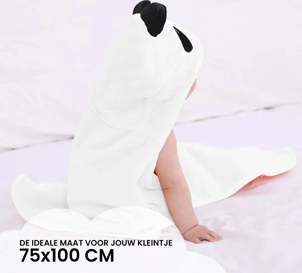 Manta polar multifuncional para bebé Bear con capucha - Wrap Blanket - Manta 75x100 cm - Image 5