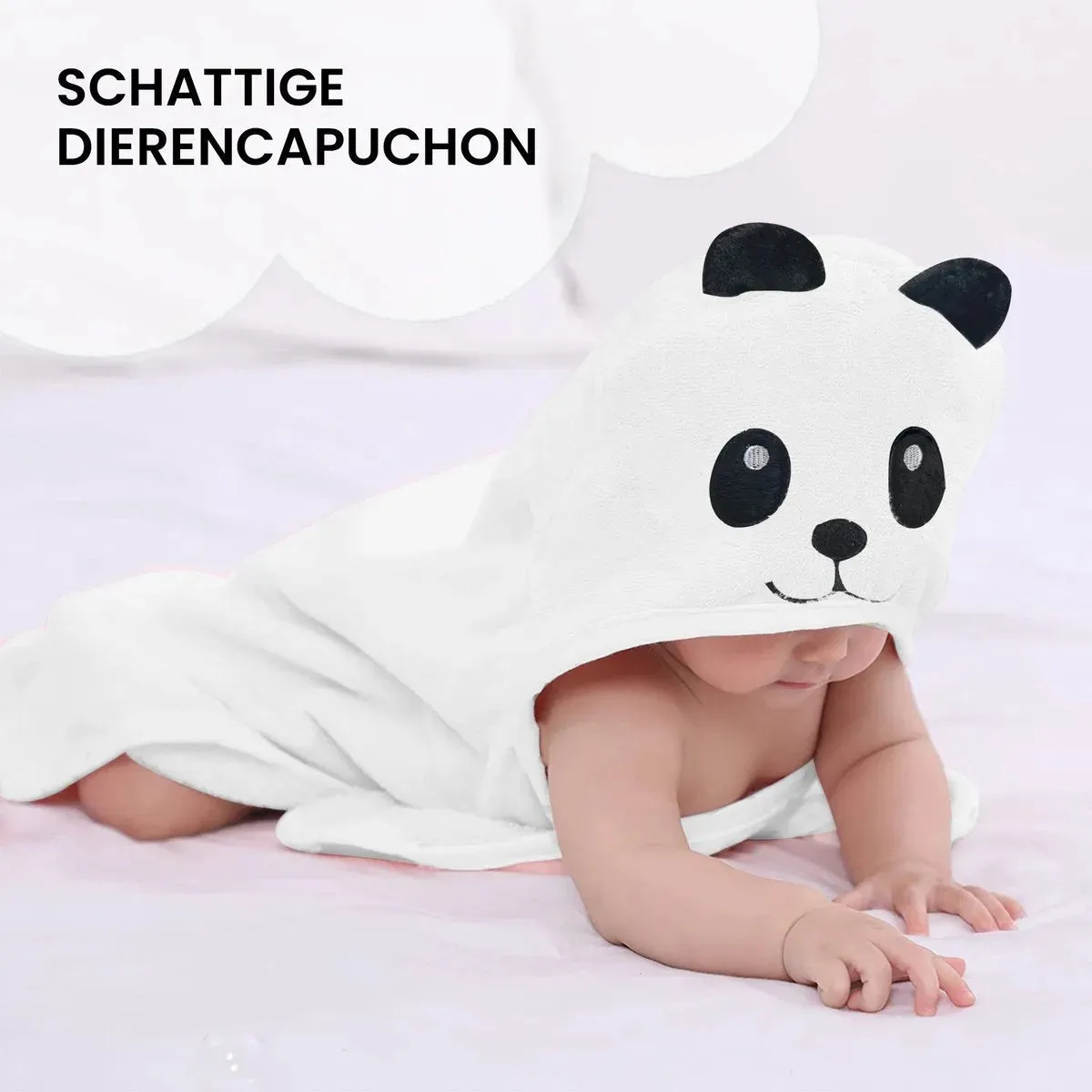 Manta polar multifuncional para bebé Bear con capucha - Wrap Blanket - Manta 75x100 cm - Image 6