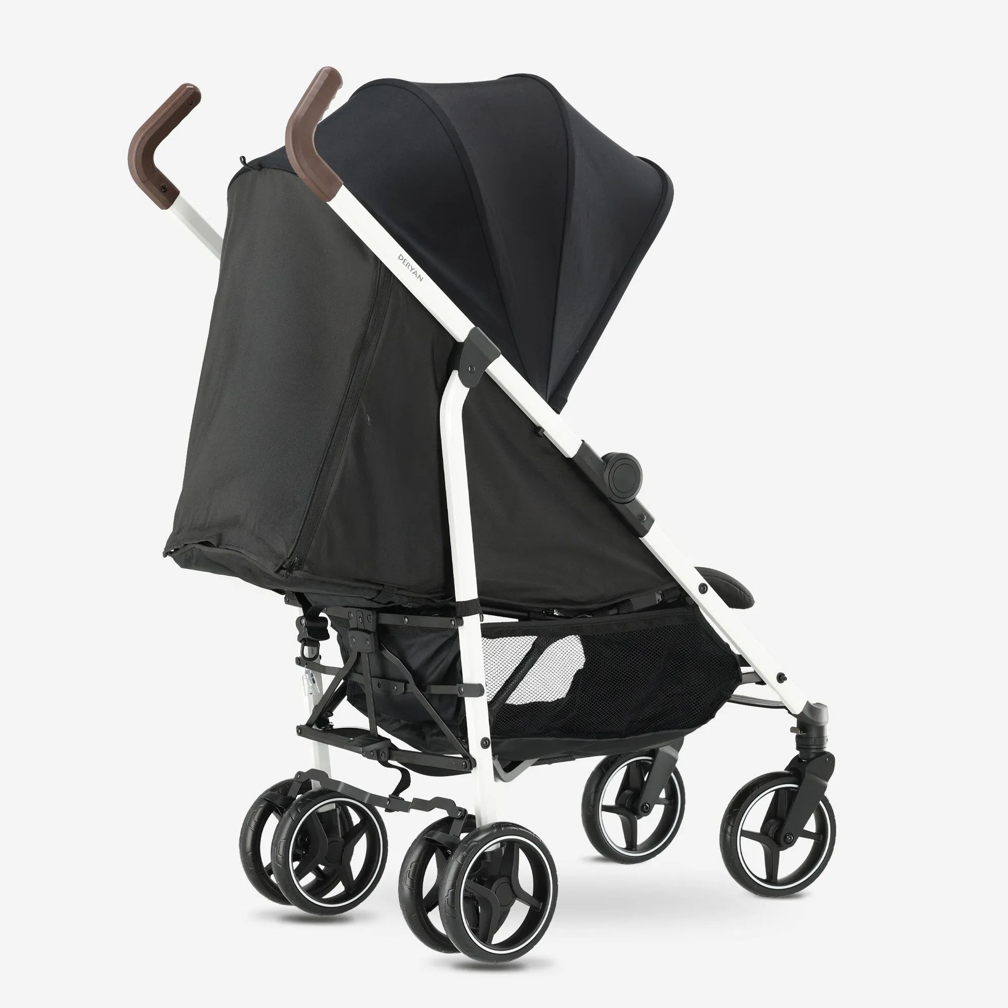 Cochecito Bobbie Paraplu - Incluye mosquitera - Incluye bolsa de transporte - Apto para niños de hasta 22 kg - estructura blanca/negro - Image 7