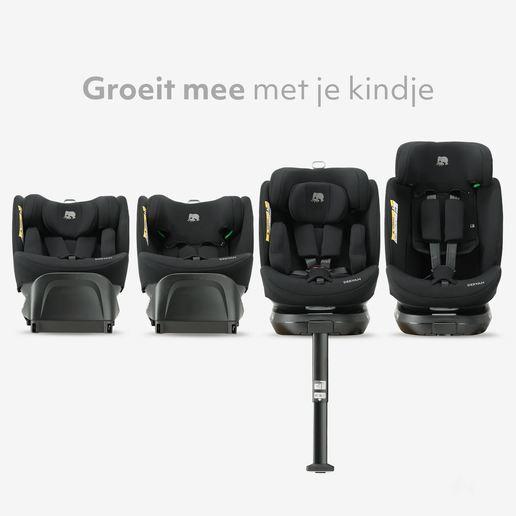 Silla de coche Carly Luxe i-Size - 0-36 kg - Isofix + pata de apoyo - Giratoria 360° - Negro - Image 4