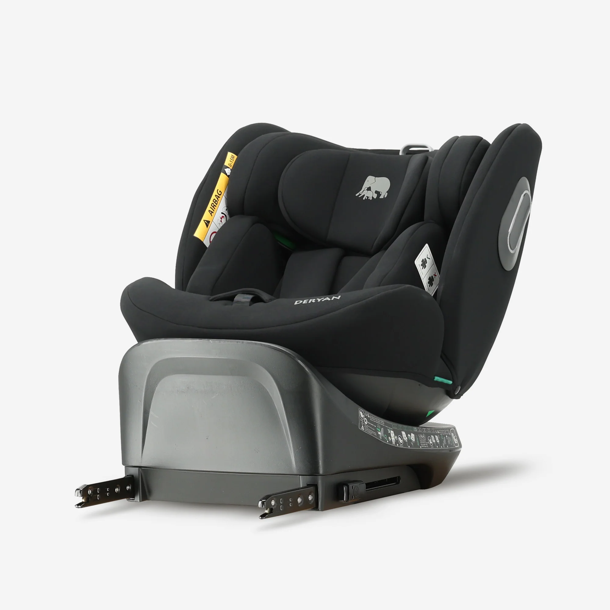 Silla de coche Carly Luxe i-Size - 0-36 kg - Isofix + pata de apoyo - Giratoria 360° - Negro - Image 9