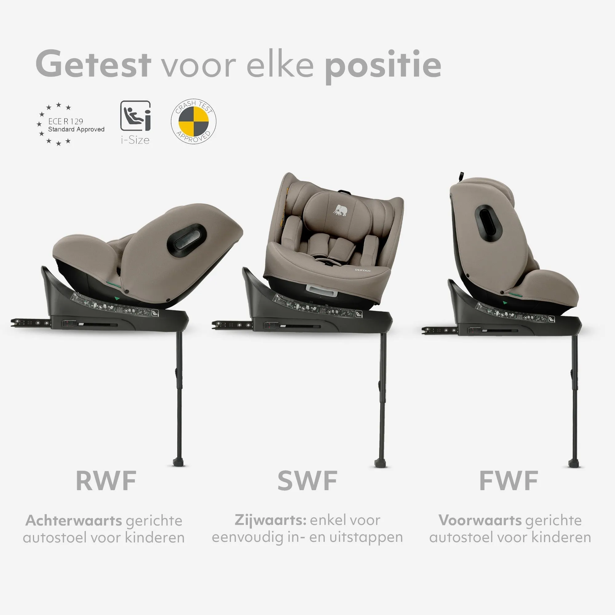 Silla de coche Carly Luxe i-Size - 0-36 kg - Isofix + pata de apoyo - Giratoria 360° - Truffle Sand - Image 6