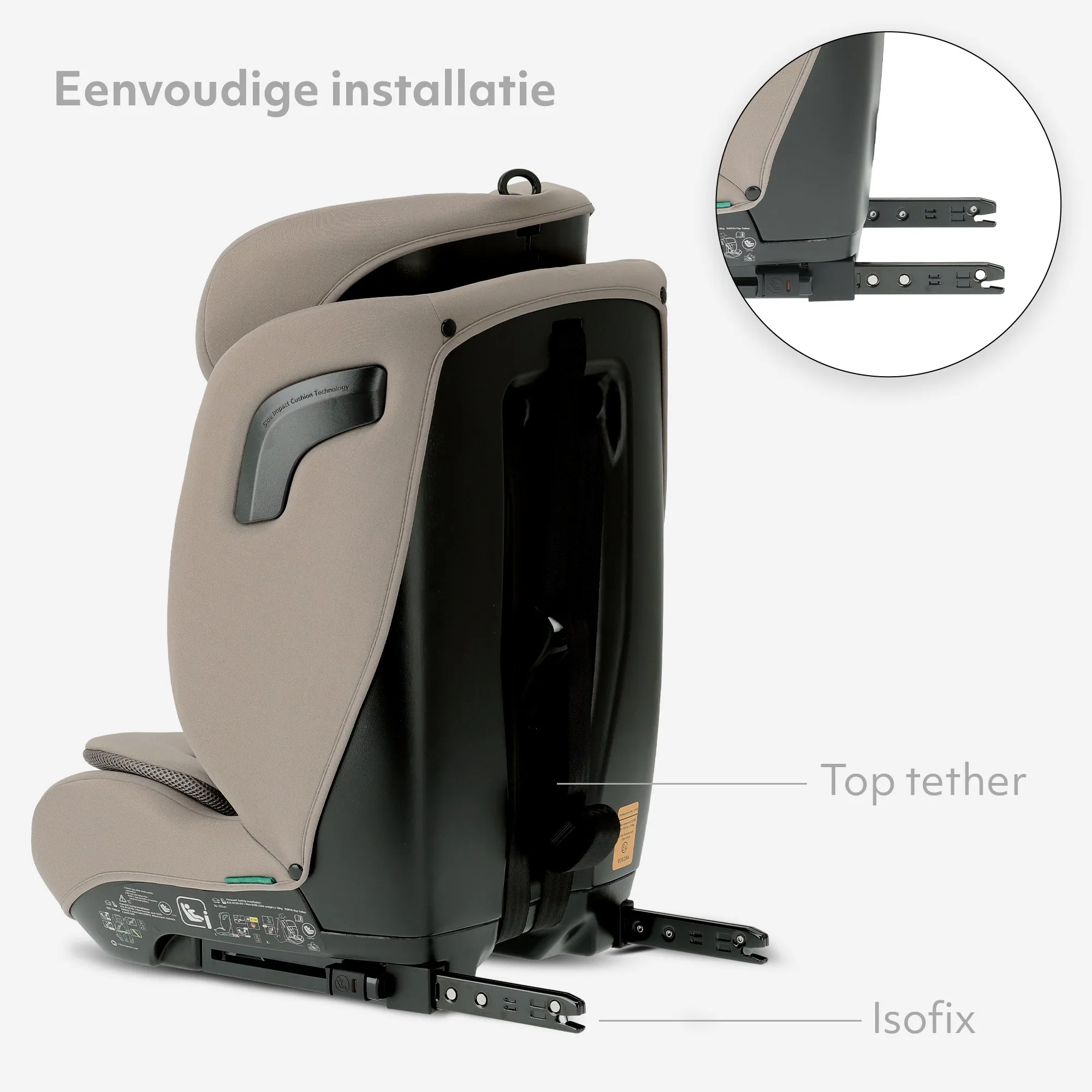 Silla de coche Carter Luxe i-Size/Isofix 76-150 cm - 9-36 kg - Truffle Sand - Image 6