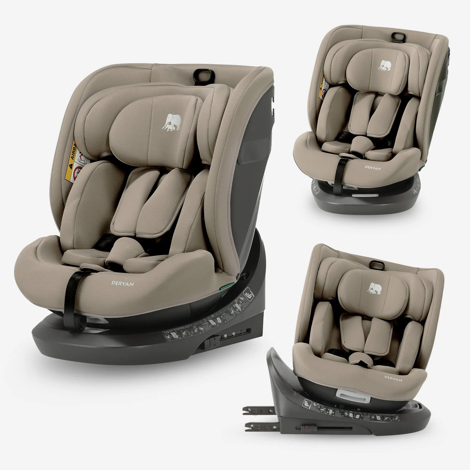 Silla de coche Cassie Luxe i-Size/Isofix 360° 40-150 cm - 0-36 kg - Truffle Sand
