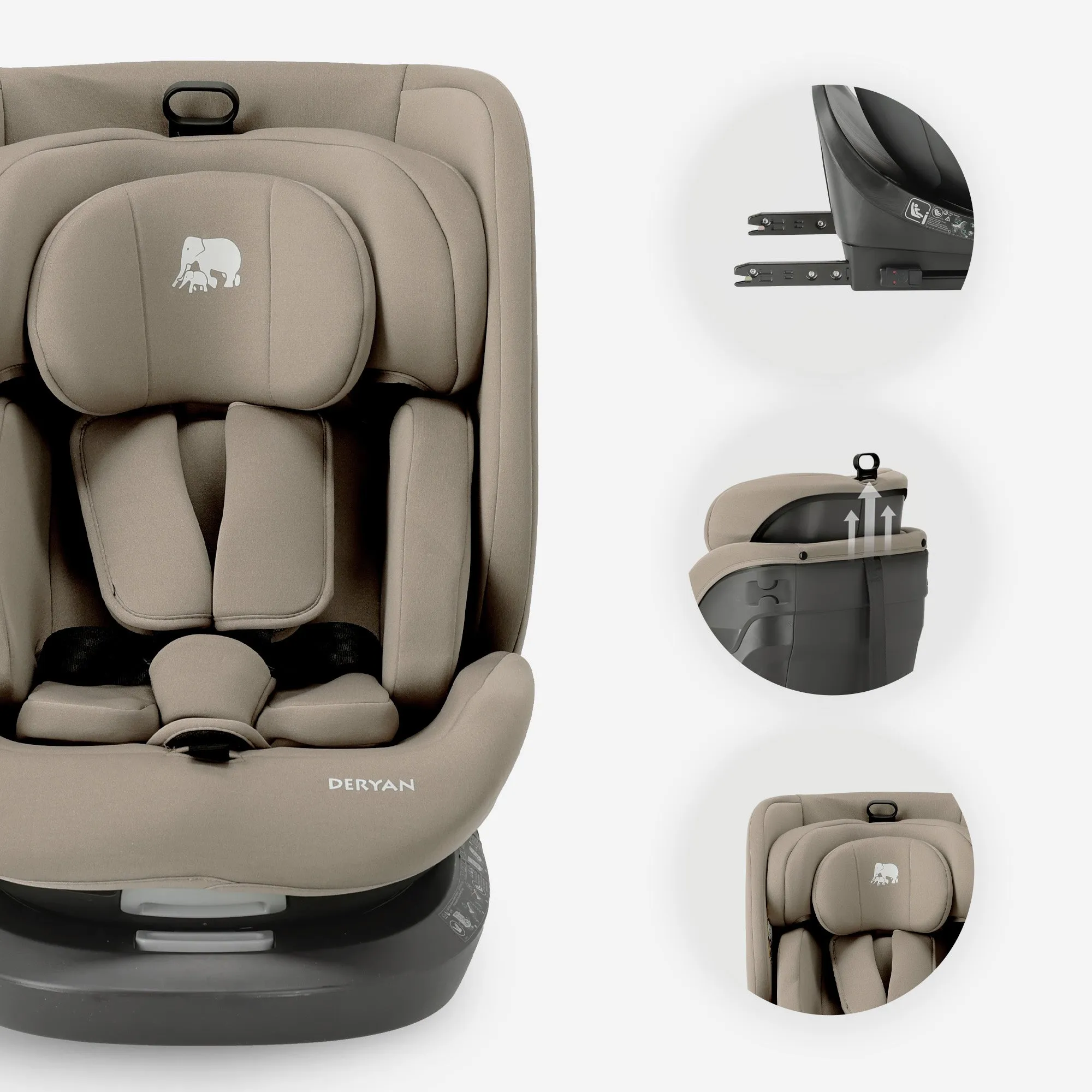 Silla de coche Cassie Luxe i-Size/Isofix 360° 40-150 cm - 0-36 kg - Truffle Sand - Image 7