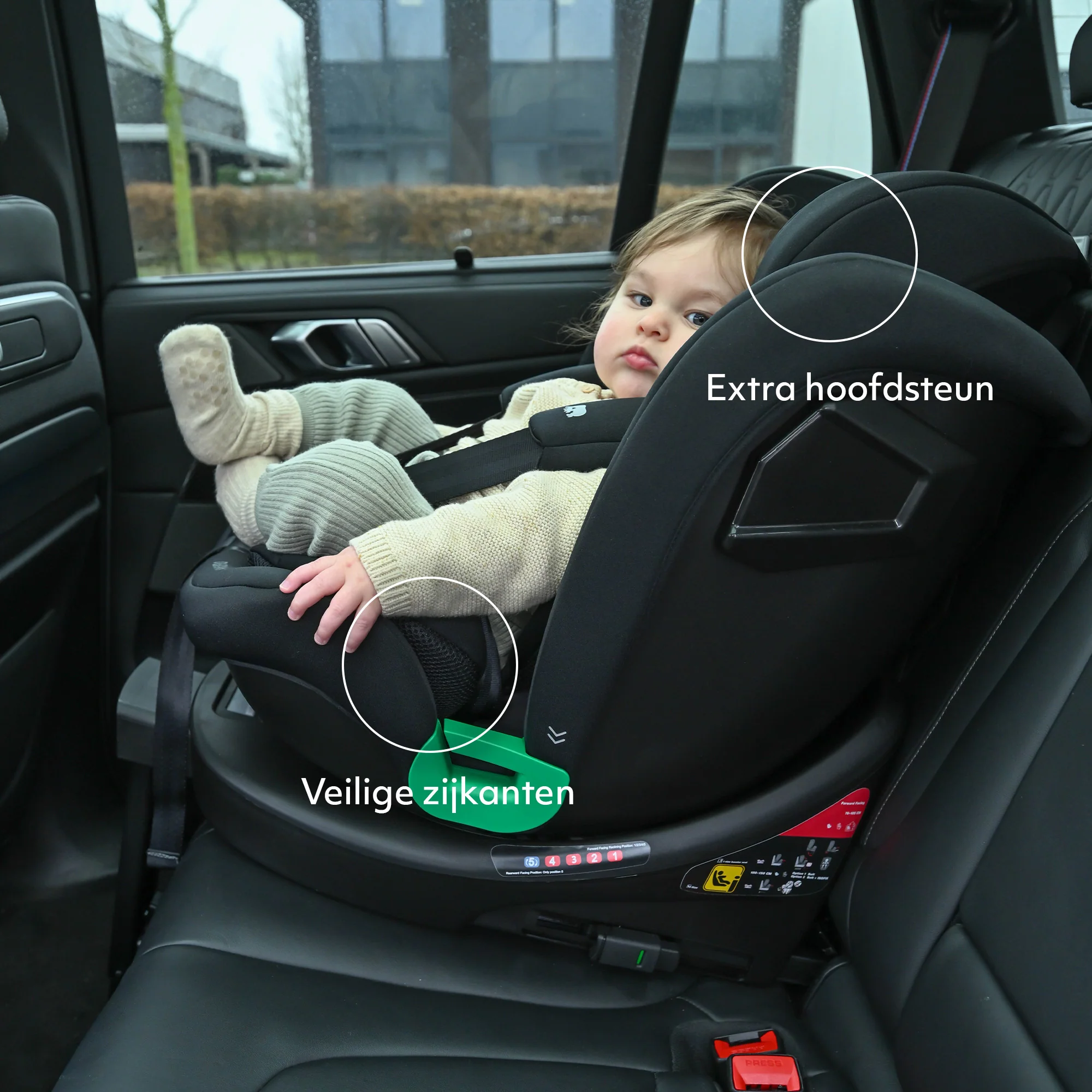 Silla de coche Chase Luxe i-Size - 0-36 kg - Pata de apoyo Isofix - Giratoria 360° - Negro - Image 7
