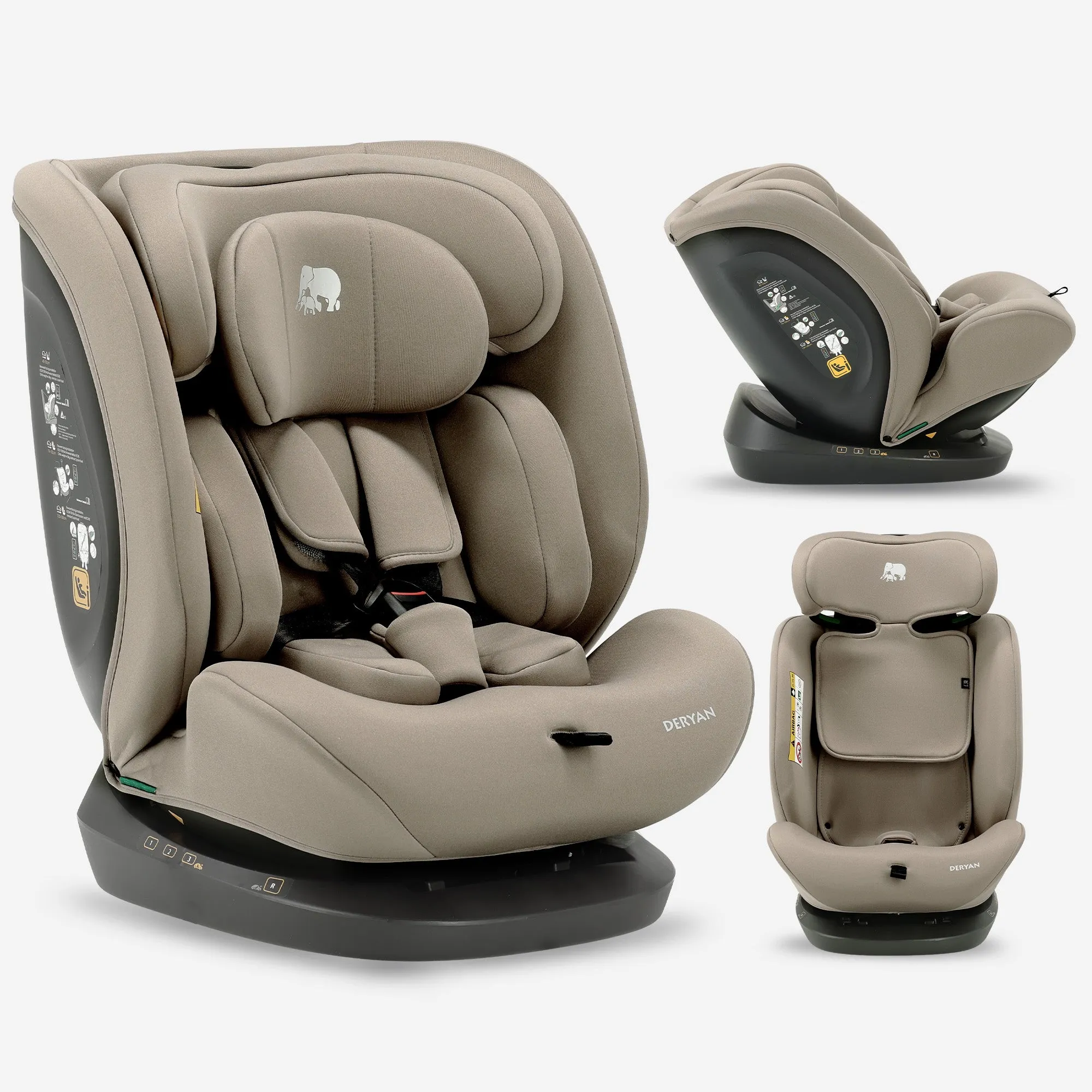 Silla de coche Clyde I-Size - De 40 a 150 cm - Truffle Sand