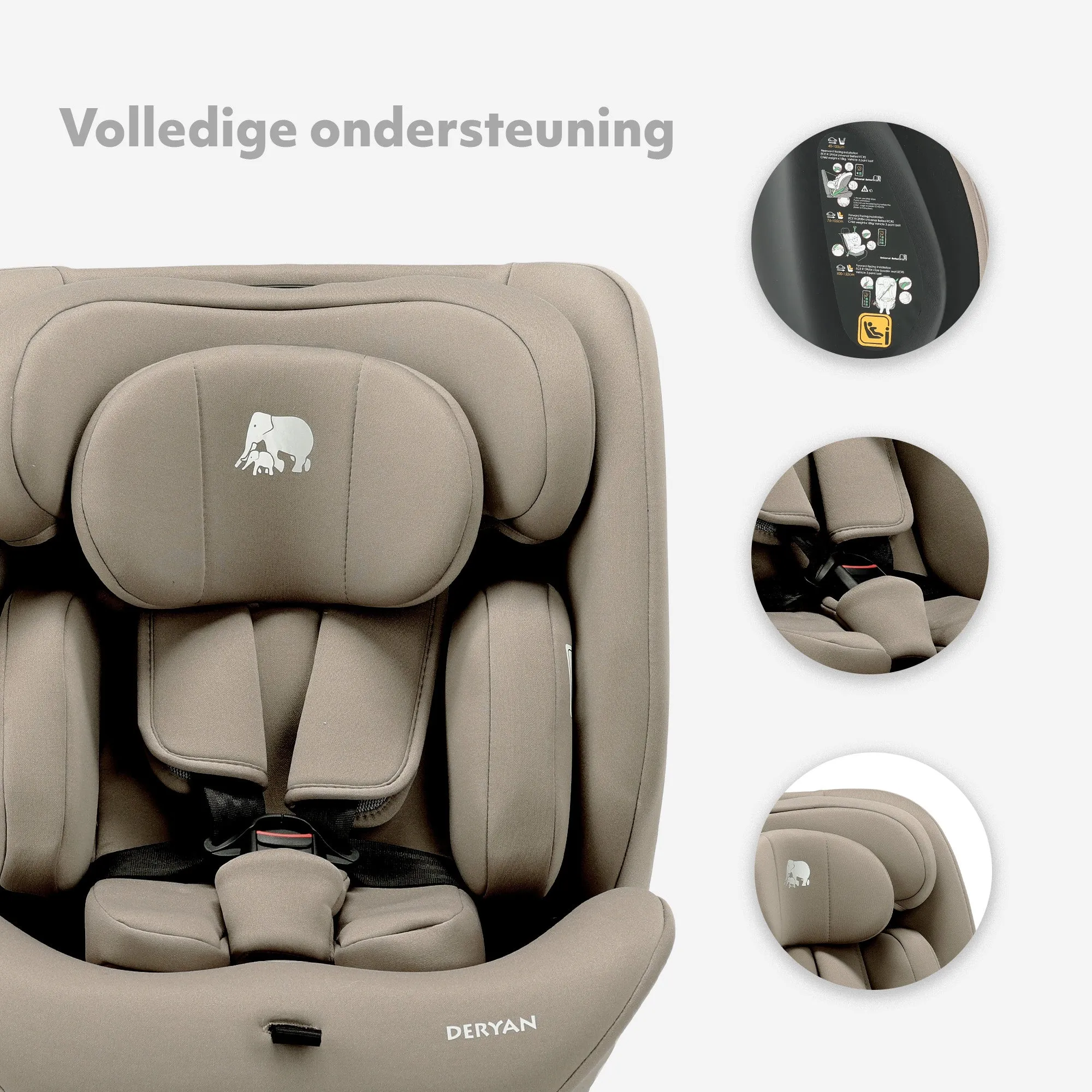 Silla de coche Clyde I-Size - De 40 a 150 cm - Truffle Sand - Image 5