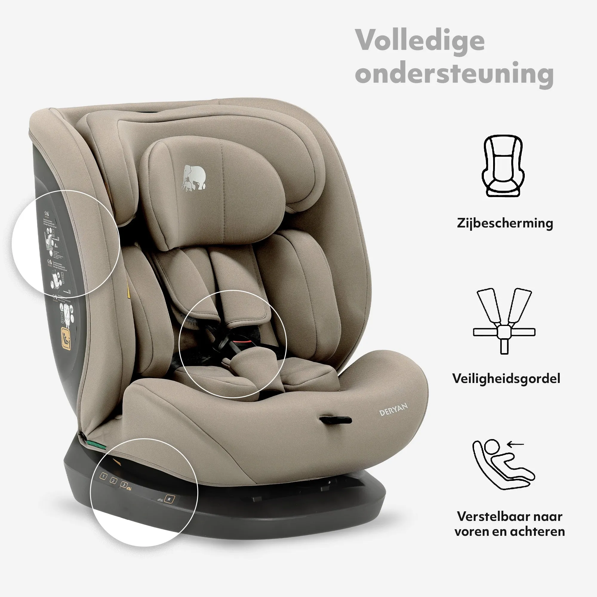 Silla de coche Clyde I-Size - De 40 a 150 cm - Truffle Sand - Image 6