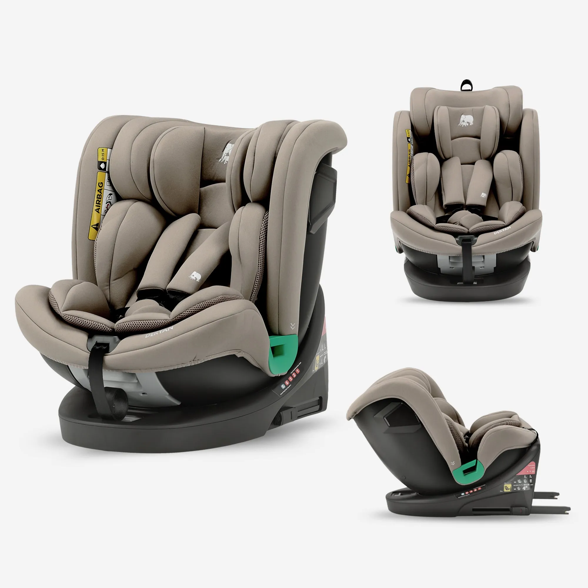 Silla de coche Colin Luxe i-Size/Isofix 360° 40-150 cm - 0-36 kg - Truffle Sand