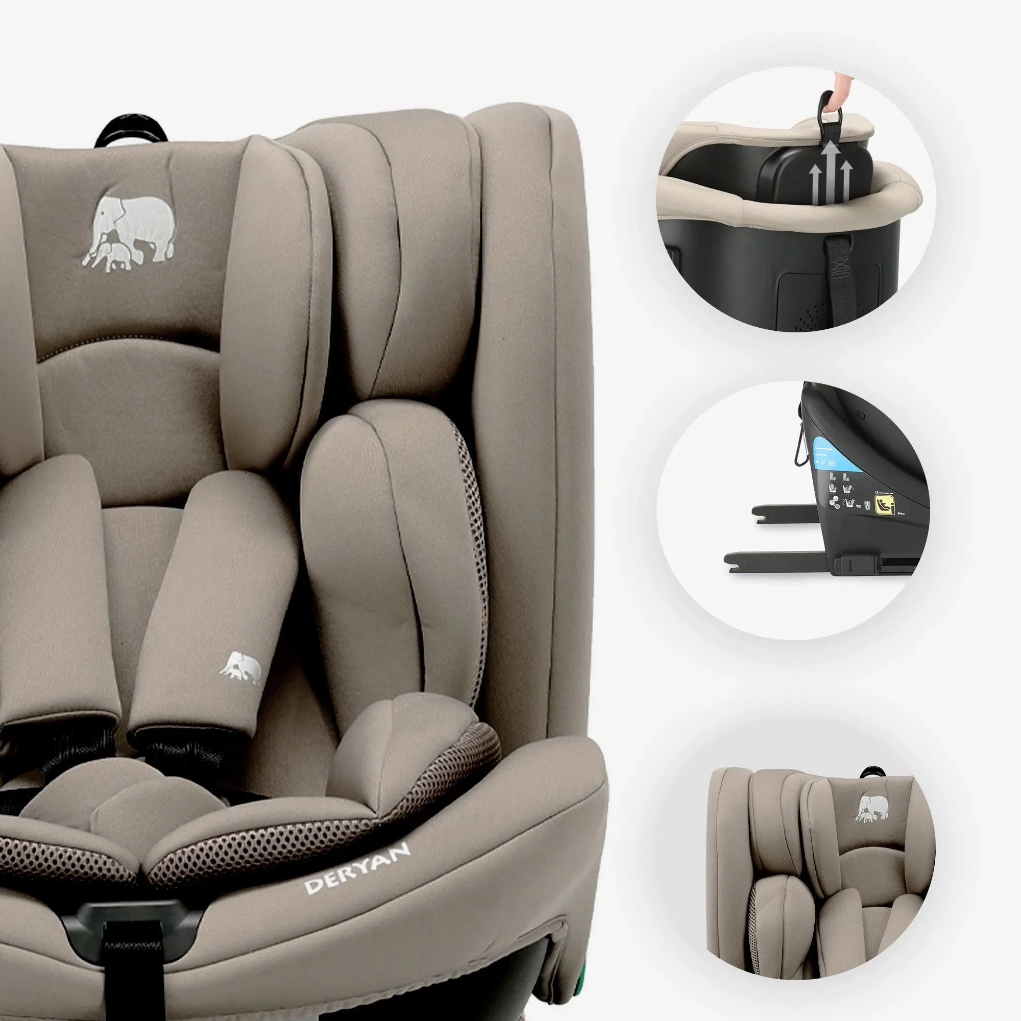 Silla de coche Colin Luxe i-Size/Isofix 360° 40-150 cm - 0-36 kg - Truffle Sand - Image 5