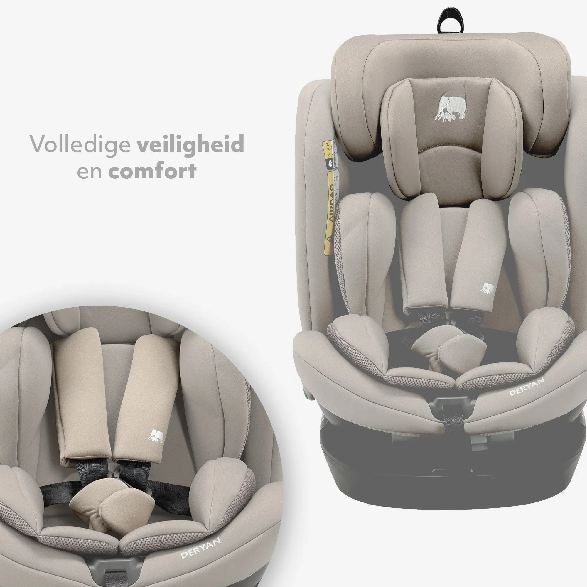 Silla de coche Colin Luxe i-Size/Isofix 360° 40-150 cm - 0-36 kg - Truffle Sand - Image 6
