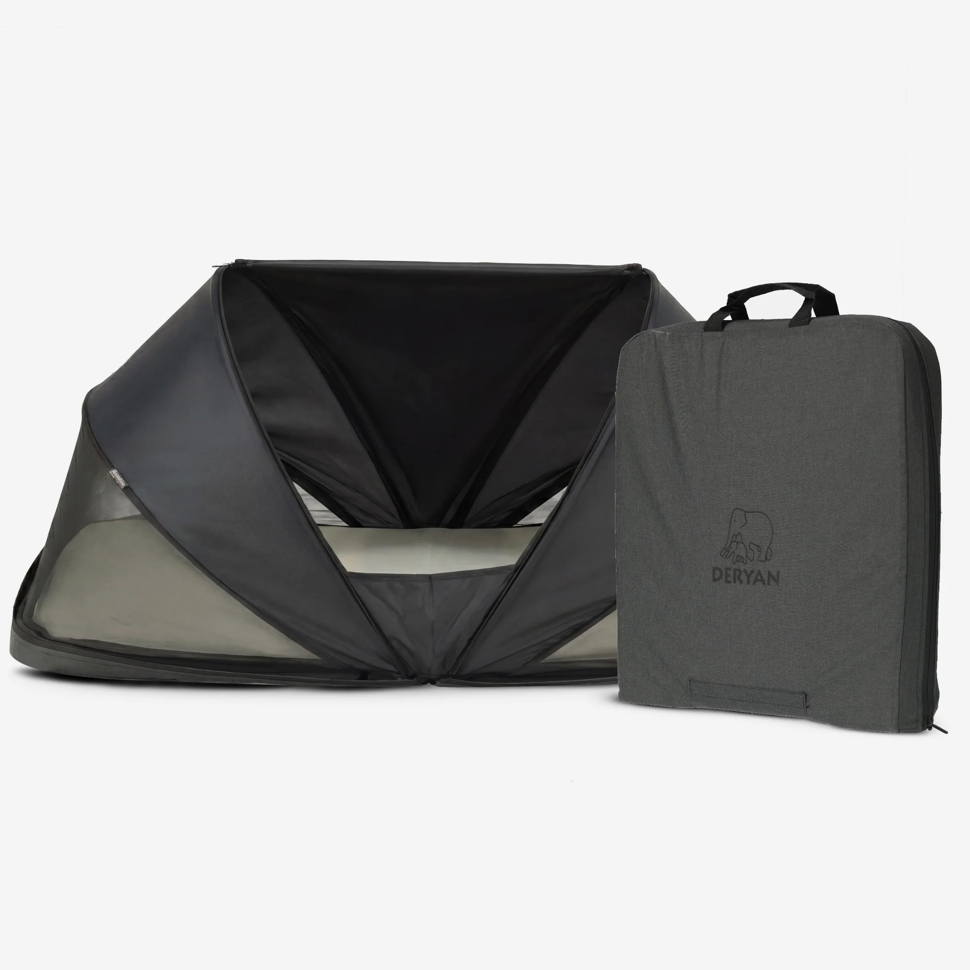 Cuna de camping Cutey - Tienda para bebés - Cuna de viaje - Negro - Image 2