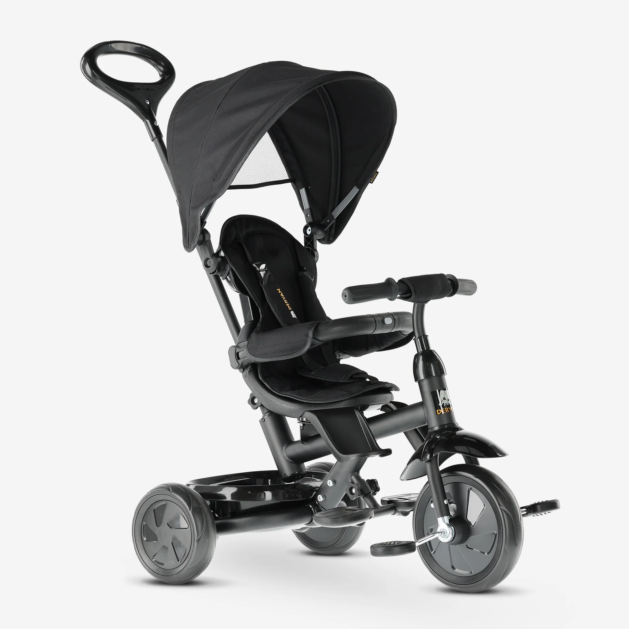 Triciclo Adventurer con barra de empuje Negro - Image 6