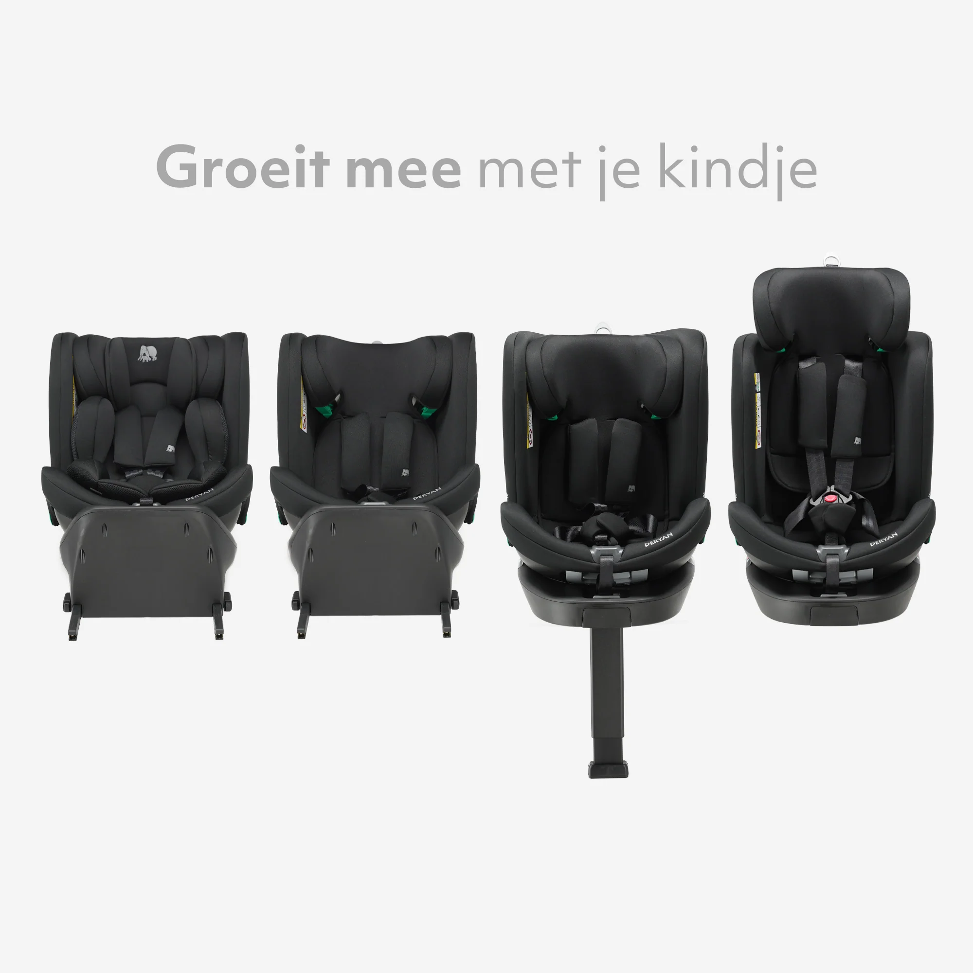 Silla de coche Chase Luxe i-Size - 0-36 kg - Pata de apoyo Isofix - Giratoria 360° - Negro - Image 5