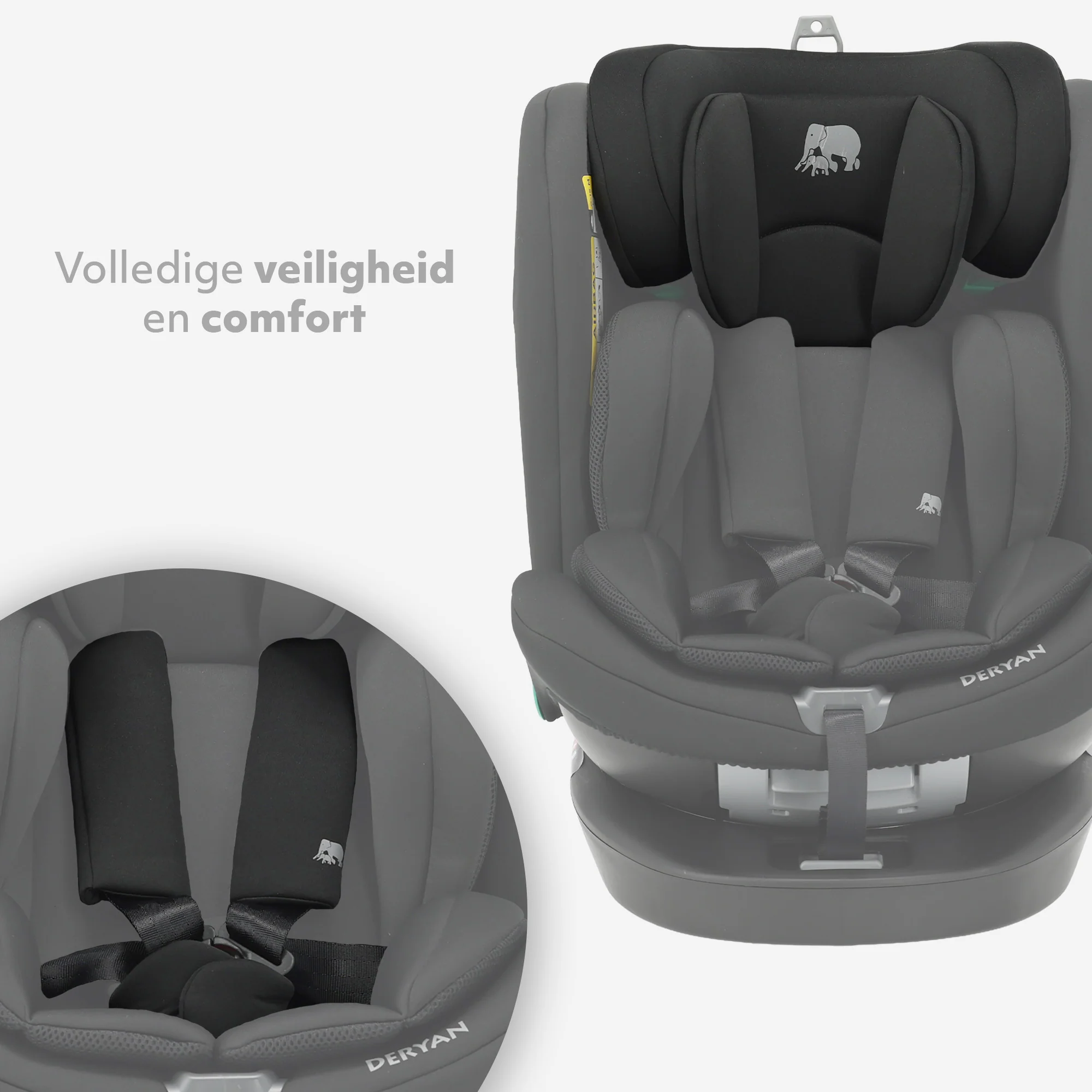 Silla de coche Colin Luxe I-size - Grupos 0-1-2-3 - Isofix - Giratoria 360° - Negro - Image 6