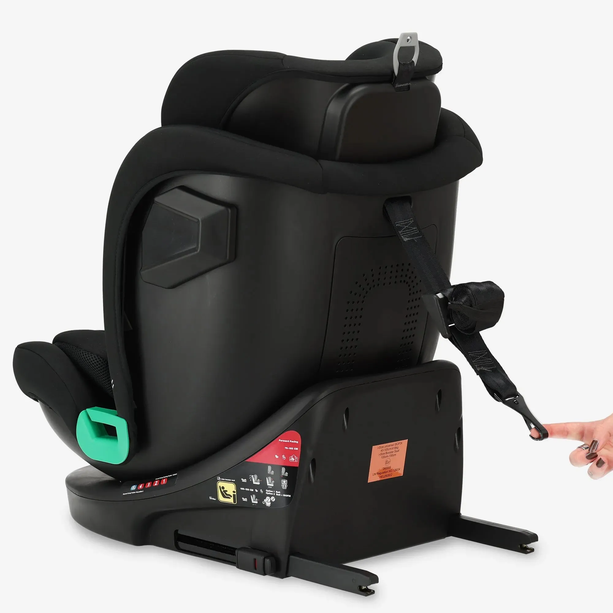 Silla de coche Colin Luxe I-size - Grupos 0-1-2-3 - Isofix - Giratoria 360° - Negro - Image 9