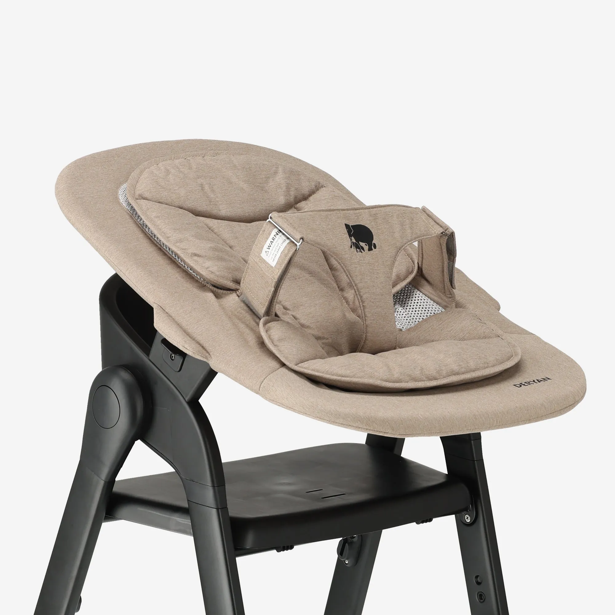Silla infantil Deryan con hamaca - Negro/Nougat - Image 20