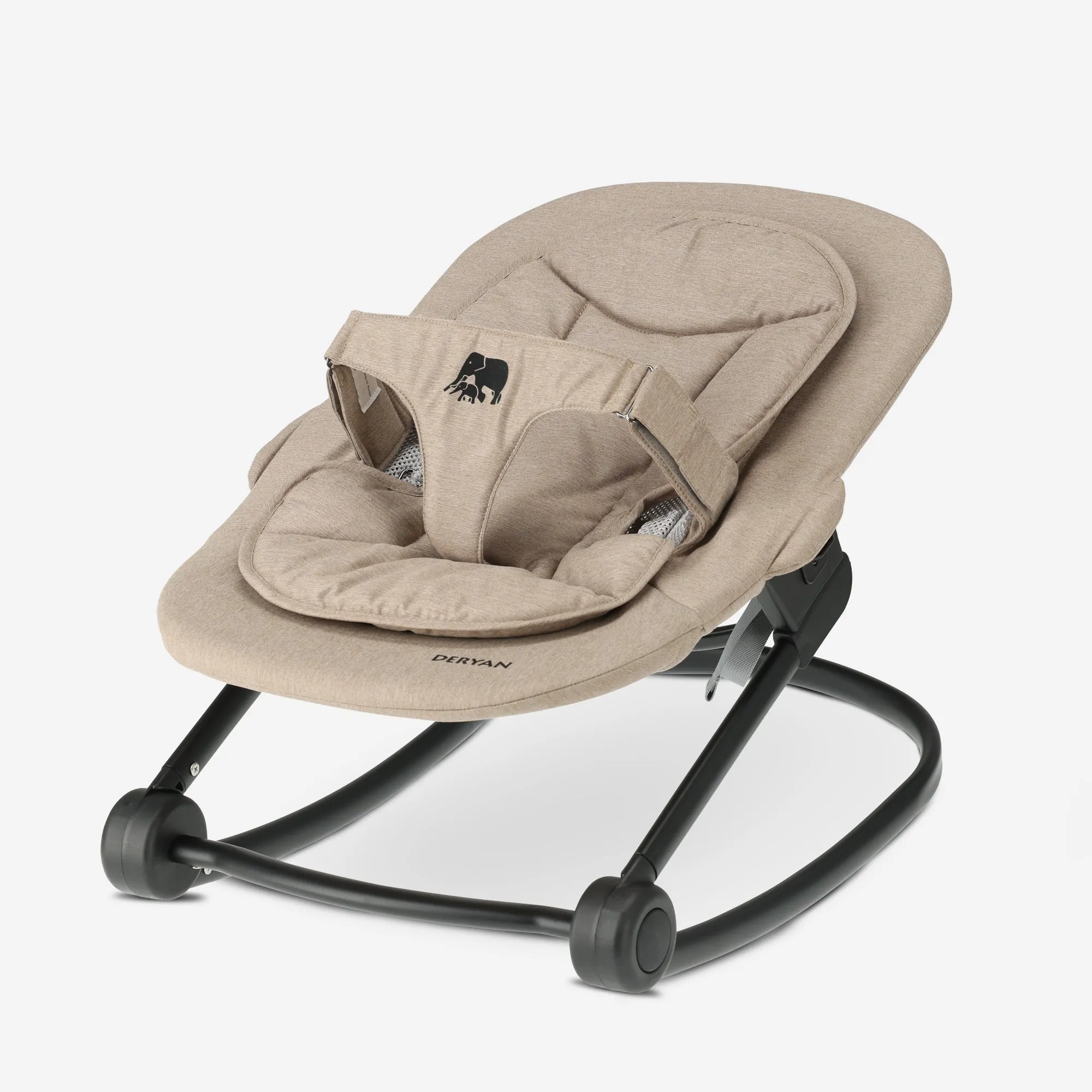 Silla infantil Deryan con hamaca - Negro/Nougat - Image 3