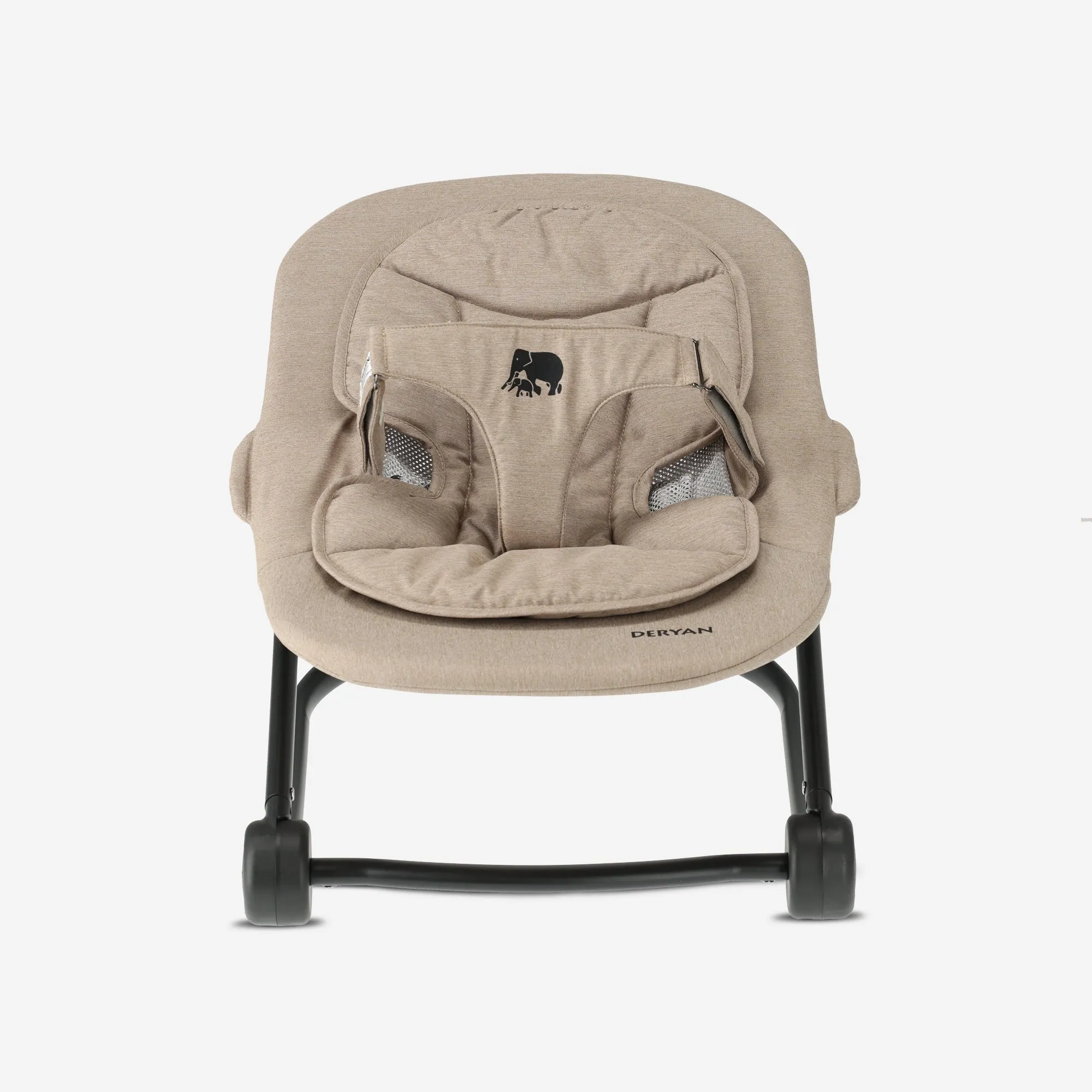 Silla infantil Deryan con hamaca - Negro/Nougat - Image 6