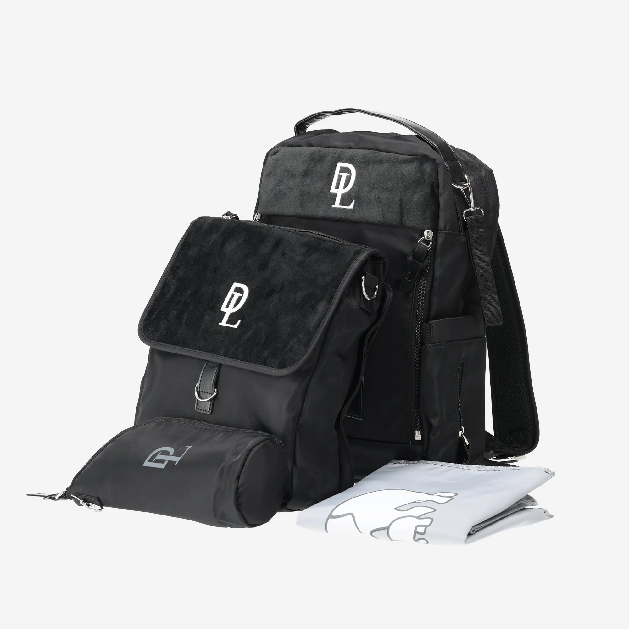Bolsa para pañales de tres piezas Negro - Image 2