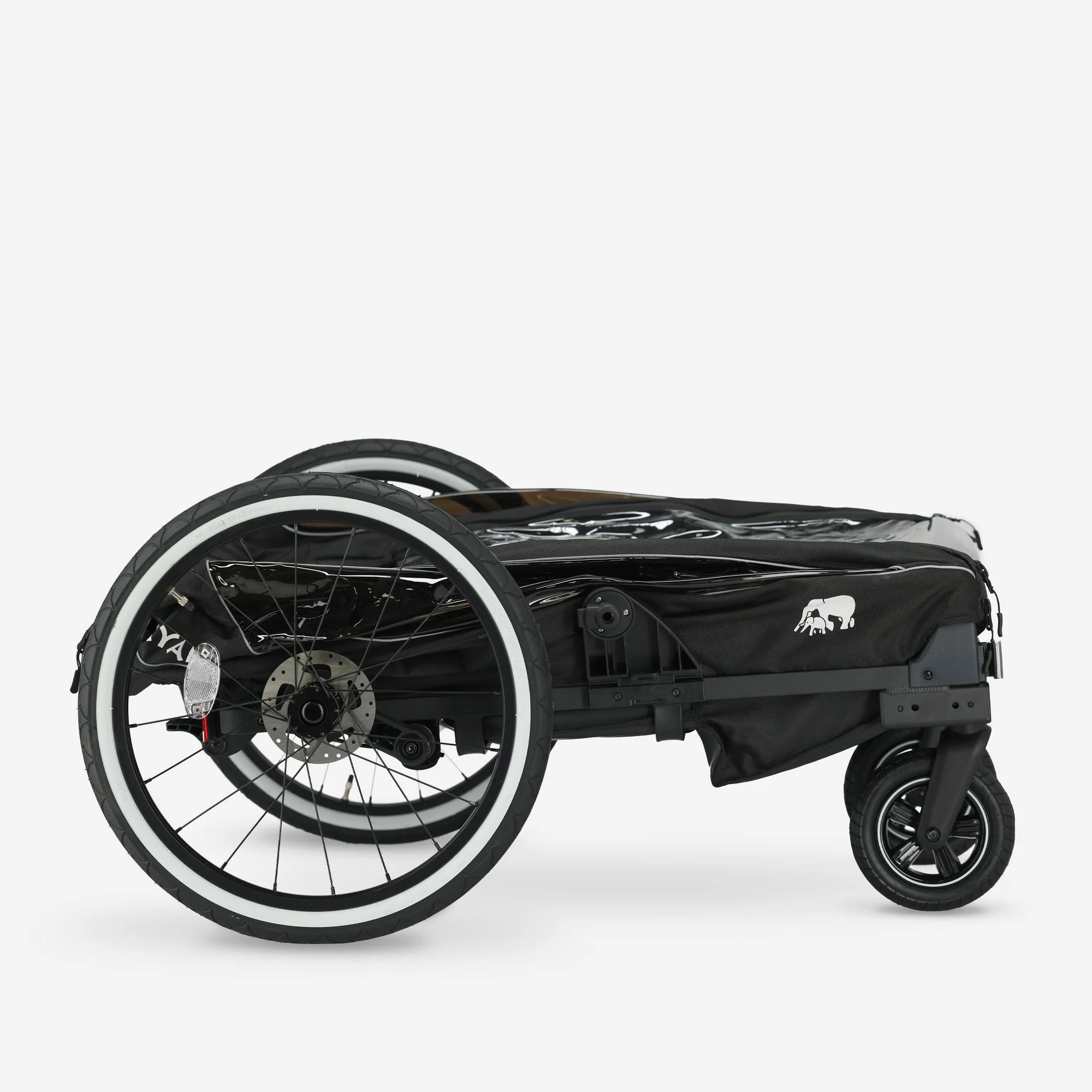 Carro de bicicleta de lujo V2 - Cochecito para pasear - Cochecito para correr Negro - Image 10