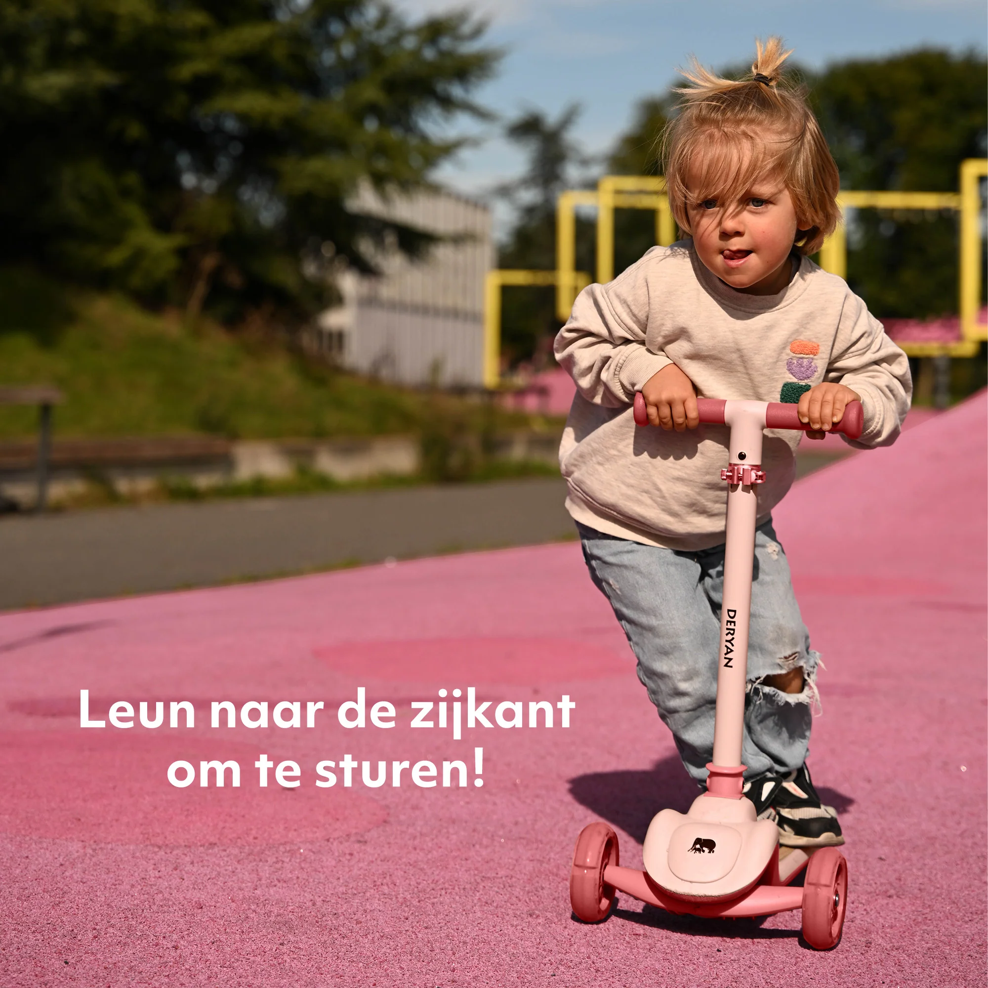 Harvey Kids scooter 3 ruedas - grupo de edad 3+ - max 50kg - luces LED en las ruedas - altura ajustable 65-70-75-80 cm - Rosa - Image 10