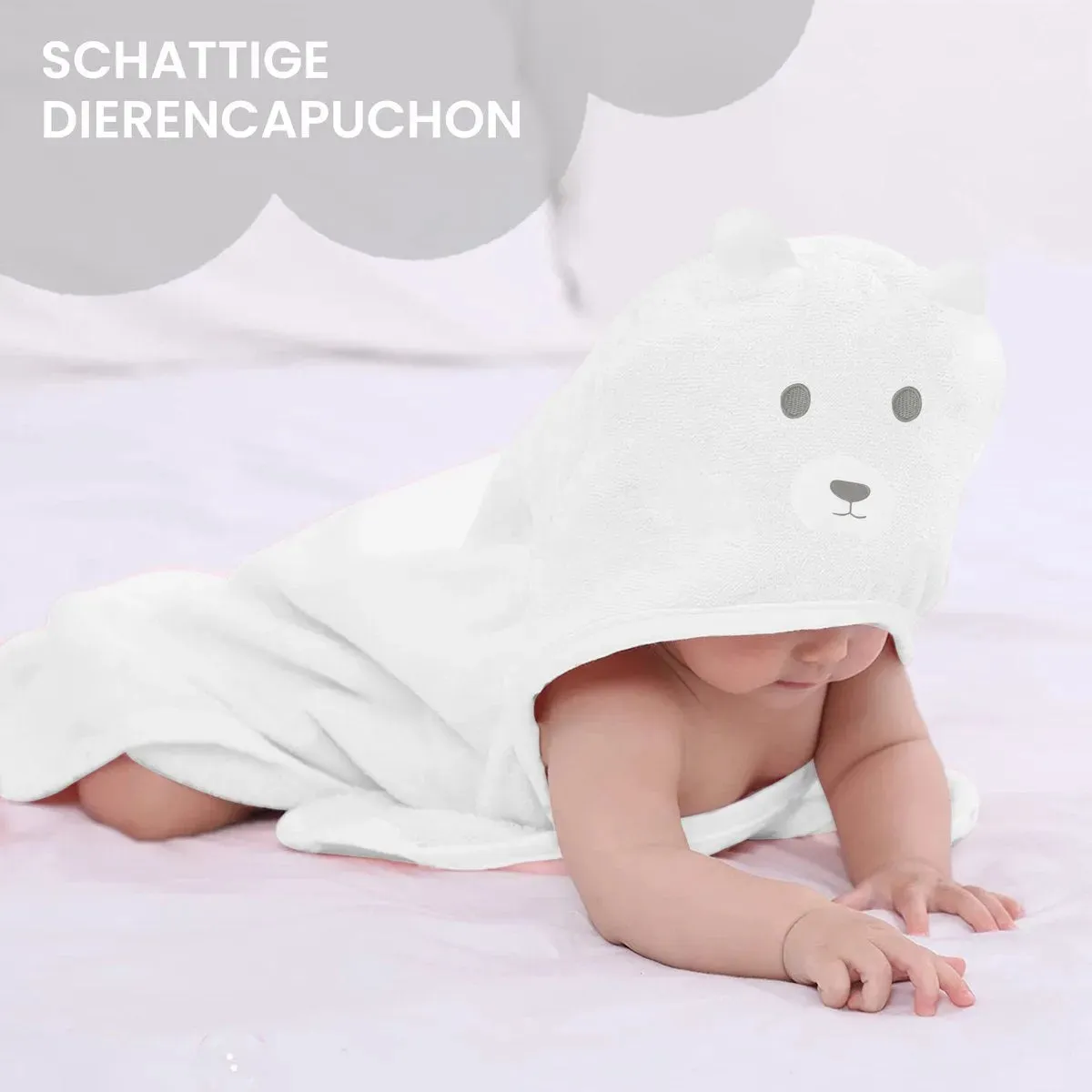 Manta polar multifuncional para bebé con capucha - Wrap Blanket - Manta 75x100 cm - Image 2