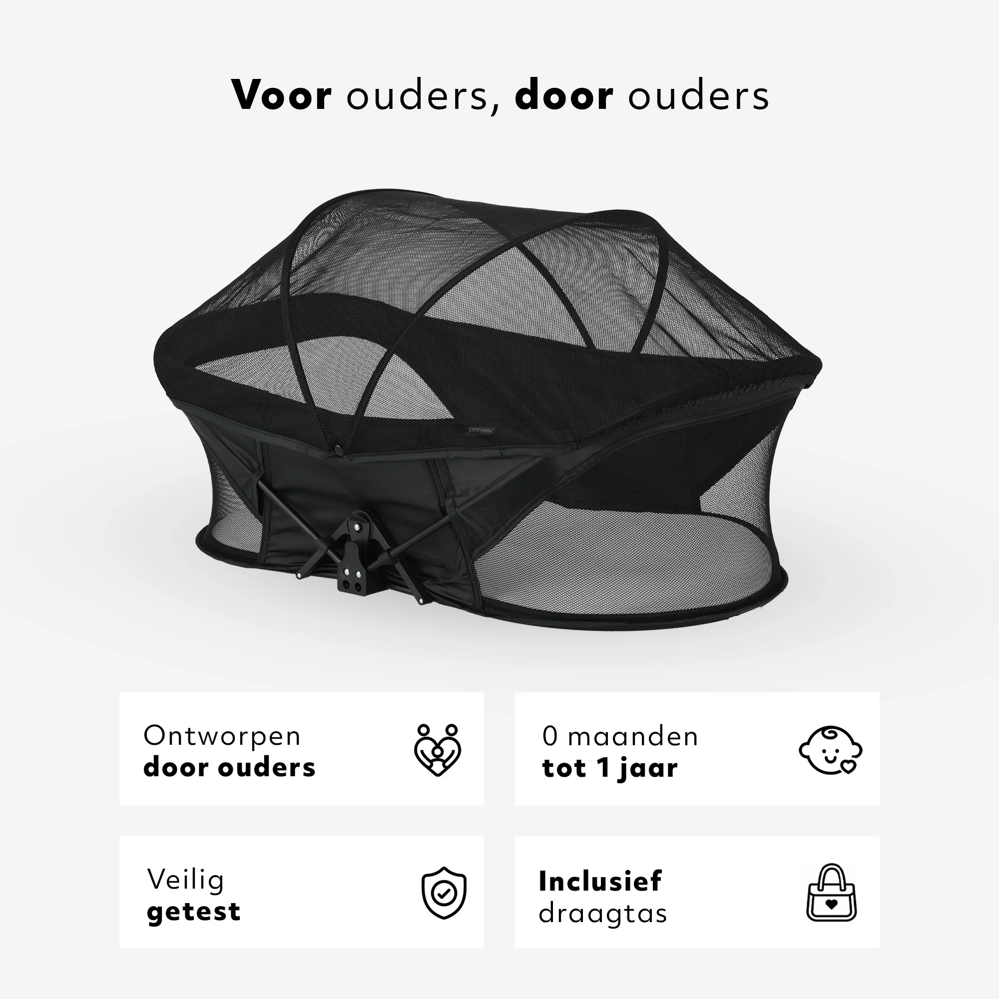 Cuna de camping Infant Deluxe BabyBox - Negro - Image 3
