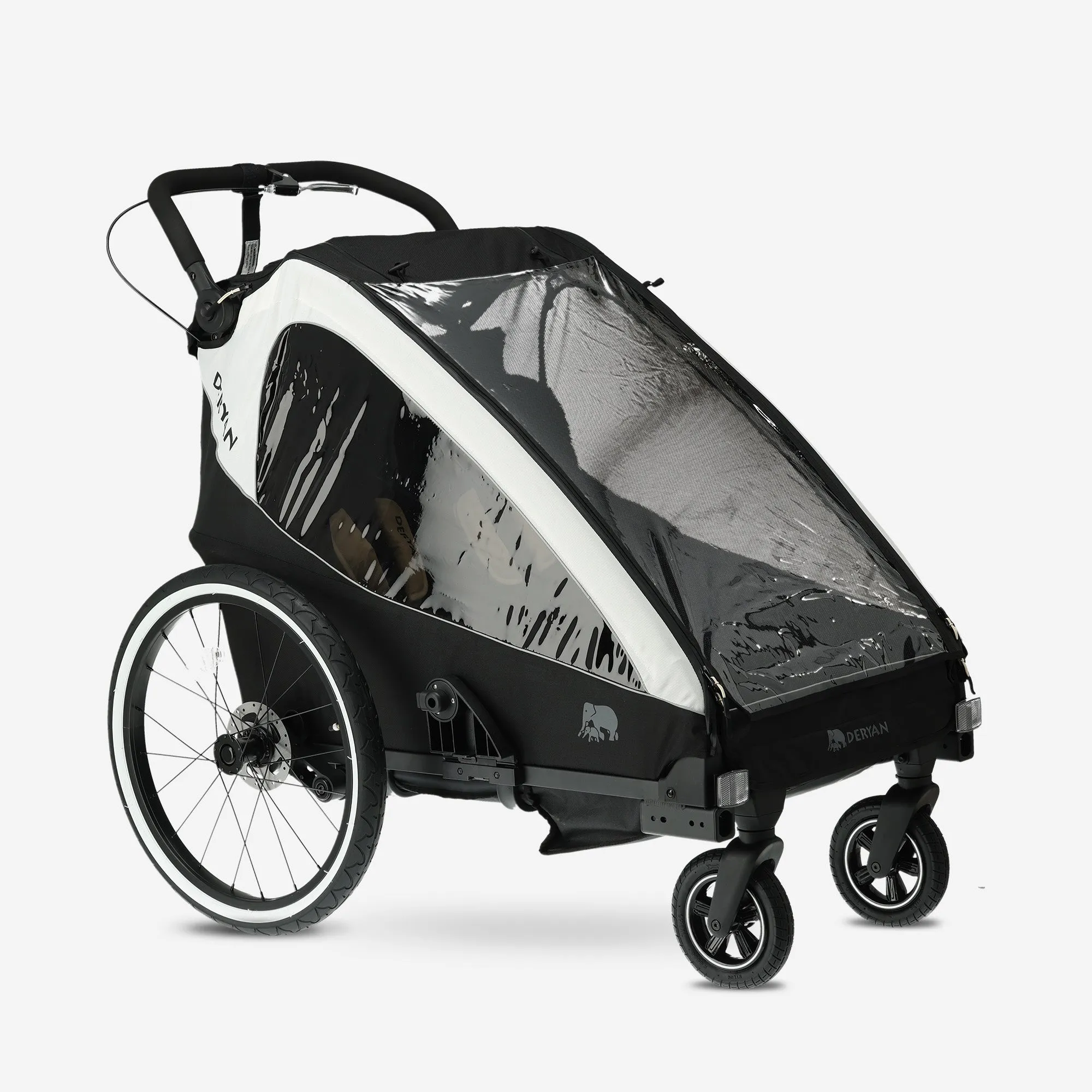 Carro de bicicleta de lujo V2 - Cochecito para pasear - Cochecito para correr Cream - Image 6