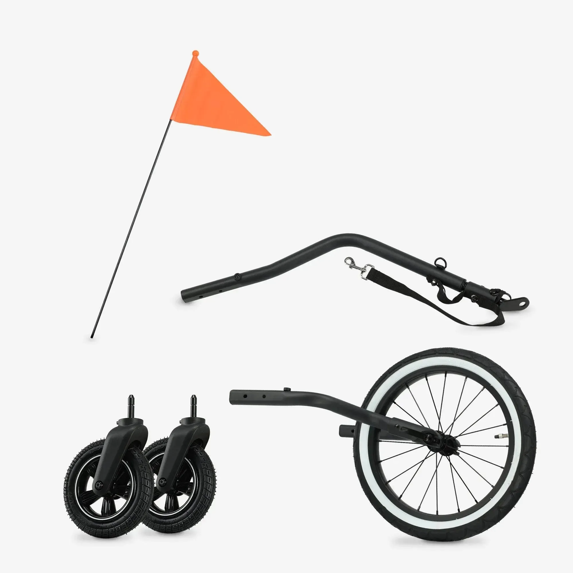 Carro de bicicleta de lujo V2 - Cochecito para pasear - Cochecito para correr Cream - Image 7