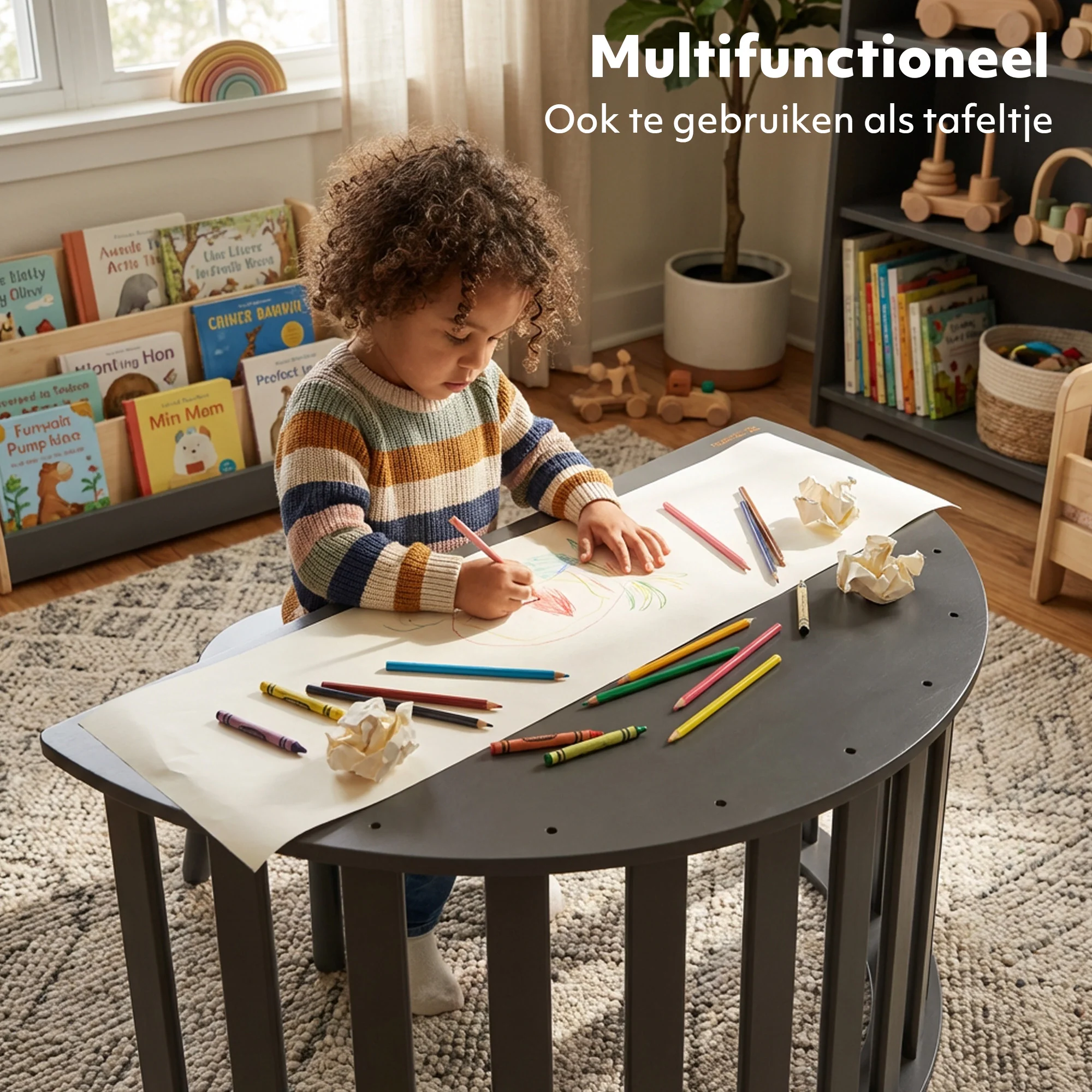 Arco multifuncional para trepar - Modelo 5 en 1 - Arco de juegos - Estructura para trepar - Equipo de juegos - Incluye cojín - Mesa de dibujo - Negro - Image 2