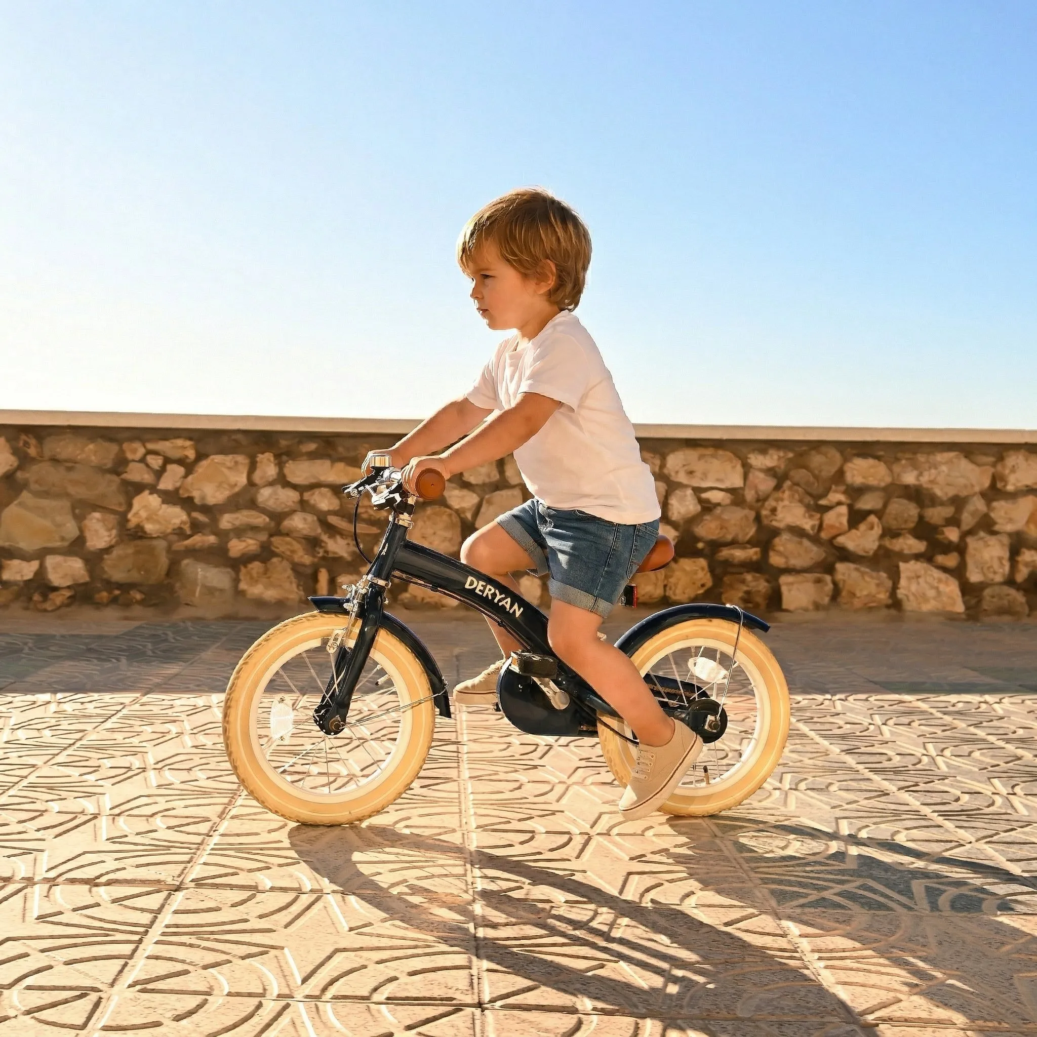 Bicicleta infantil de lujo 12 pulgadas - 3 en 1 - bicicleta de equilibrio Azul - Image 5