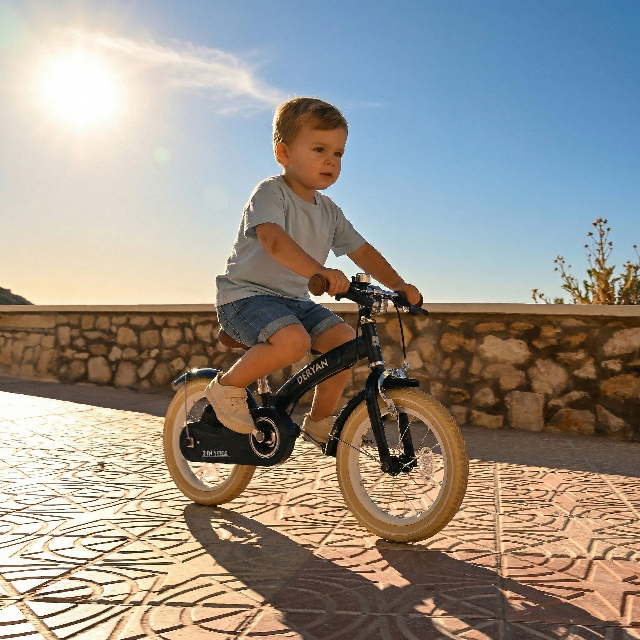 Bicicleta de lujo para niños 14 pulgadas - 3 en 1 - bicicleta de equilibrio Azul - Image 6