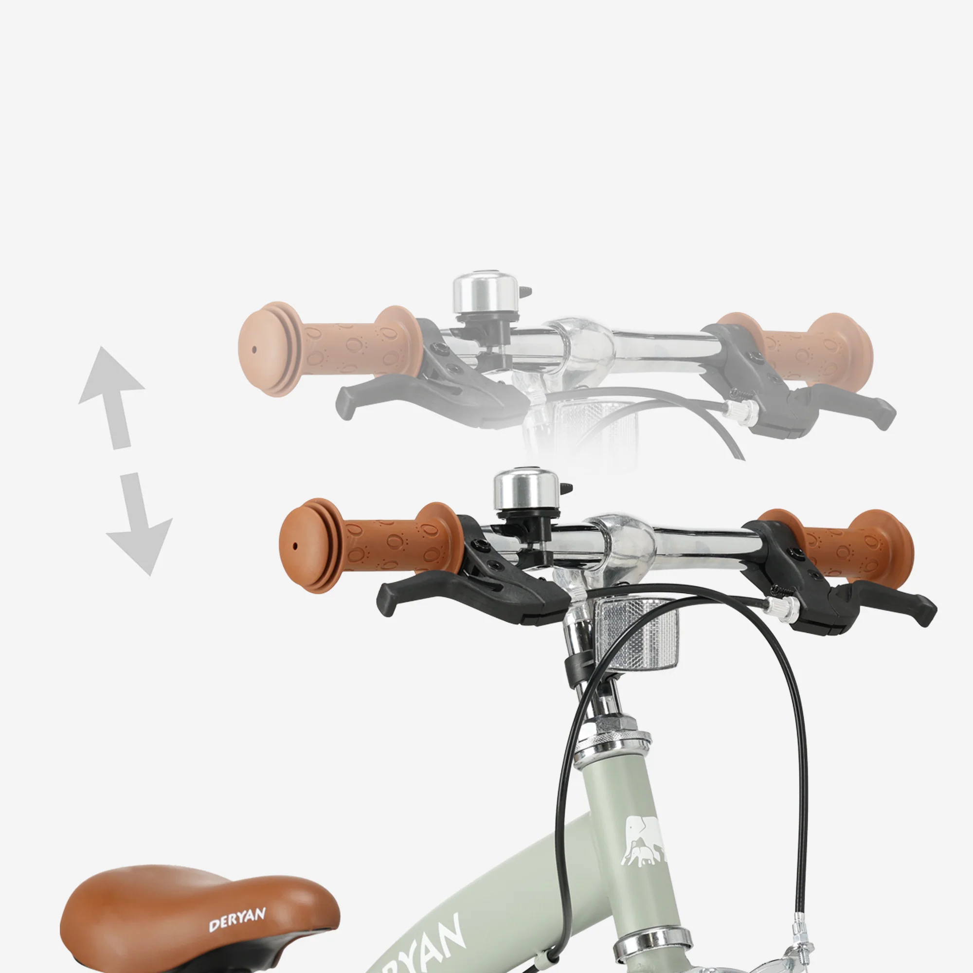 Bicicleta de lujo para niños 14 pulgadas - 3 en 1 - bicicleta de paseo Verde - Image 8