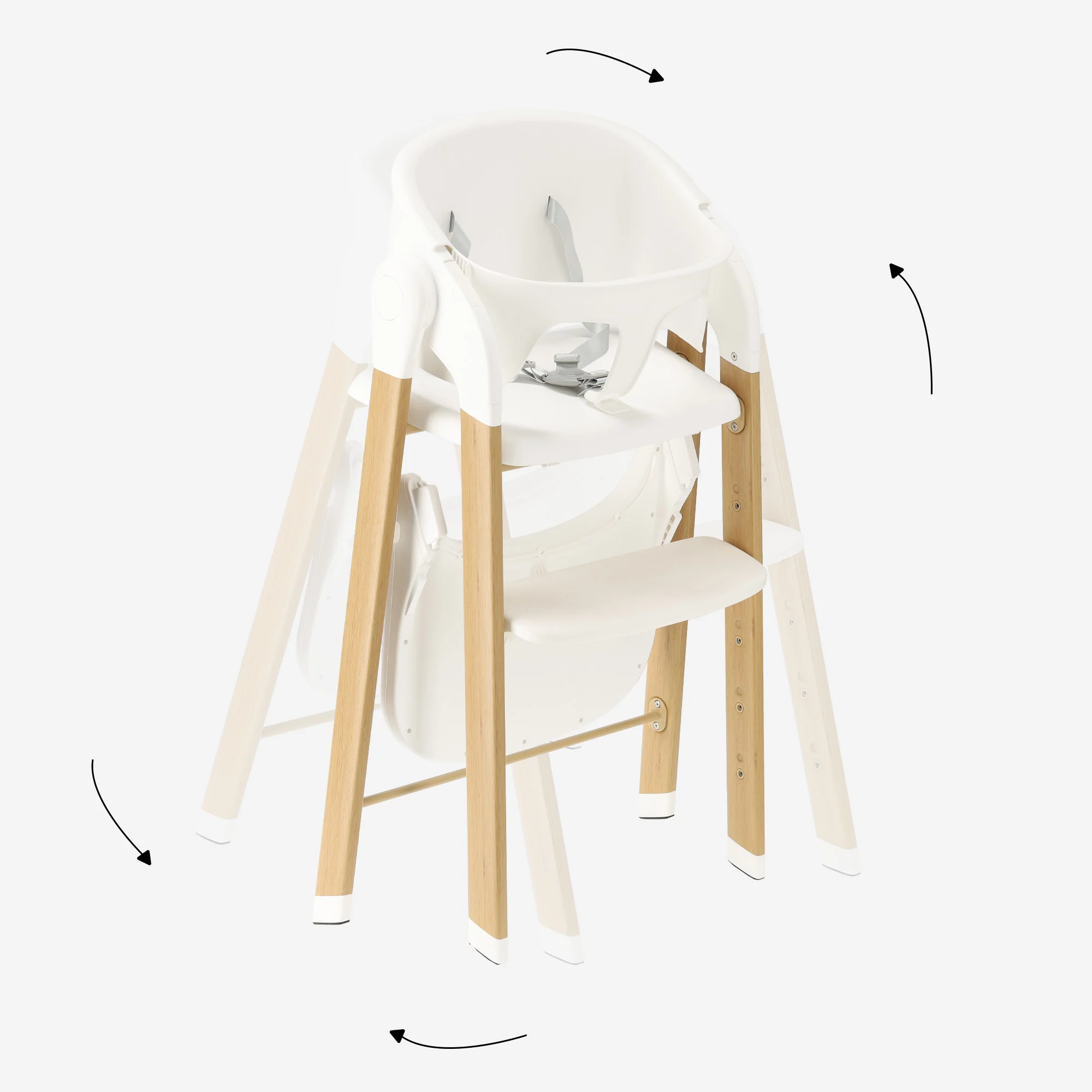 Trona de Lujo Blanca / Madera - Image 15