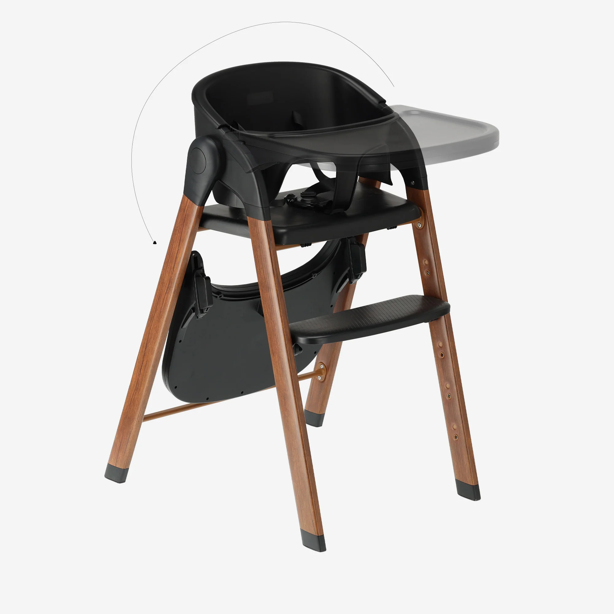 Trona de lujo Negro / Madera - Image 10