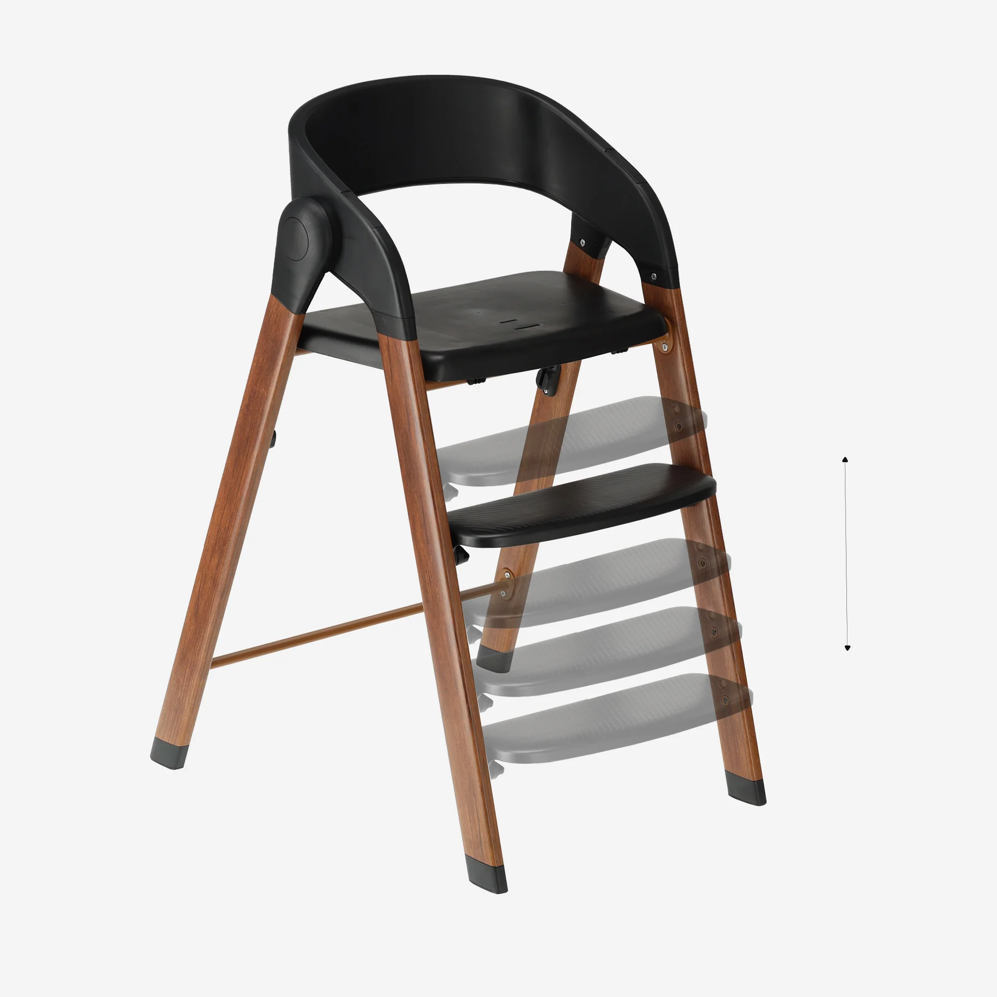Trona de lujo Negro / Madera - Image 3