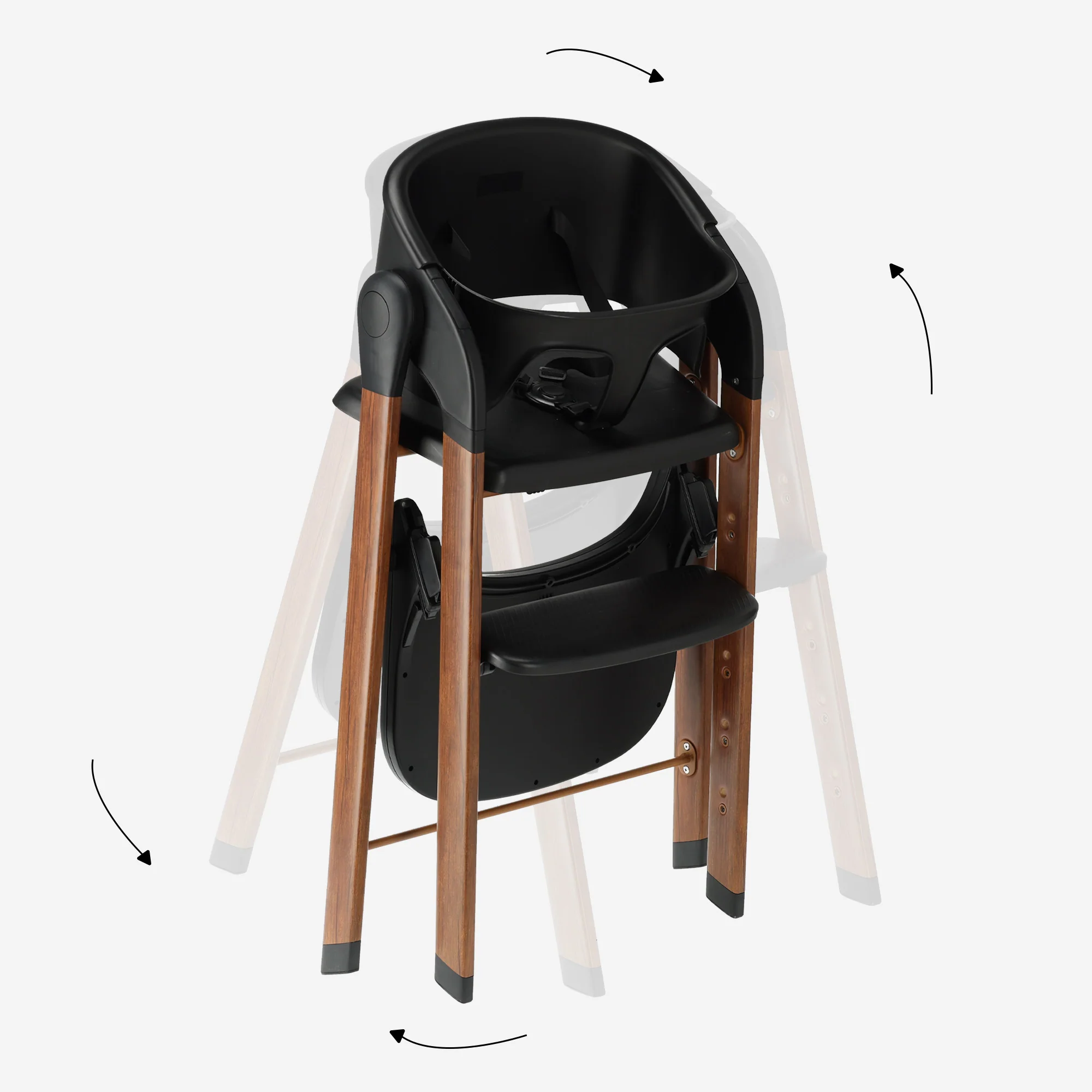 Trona de lujo Negro / Madera - Image 5