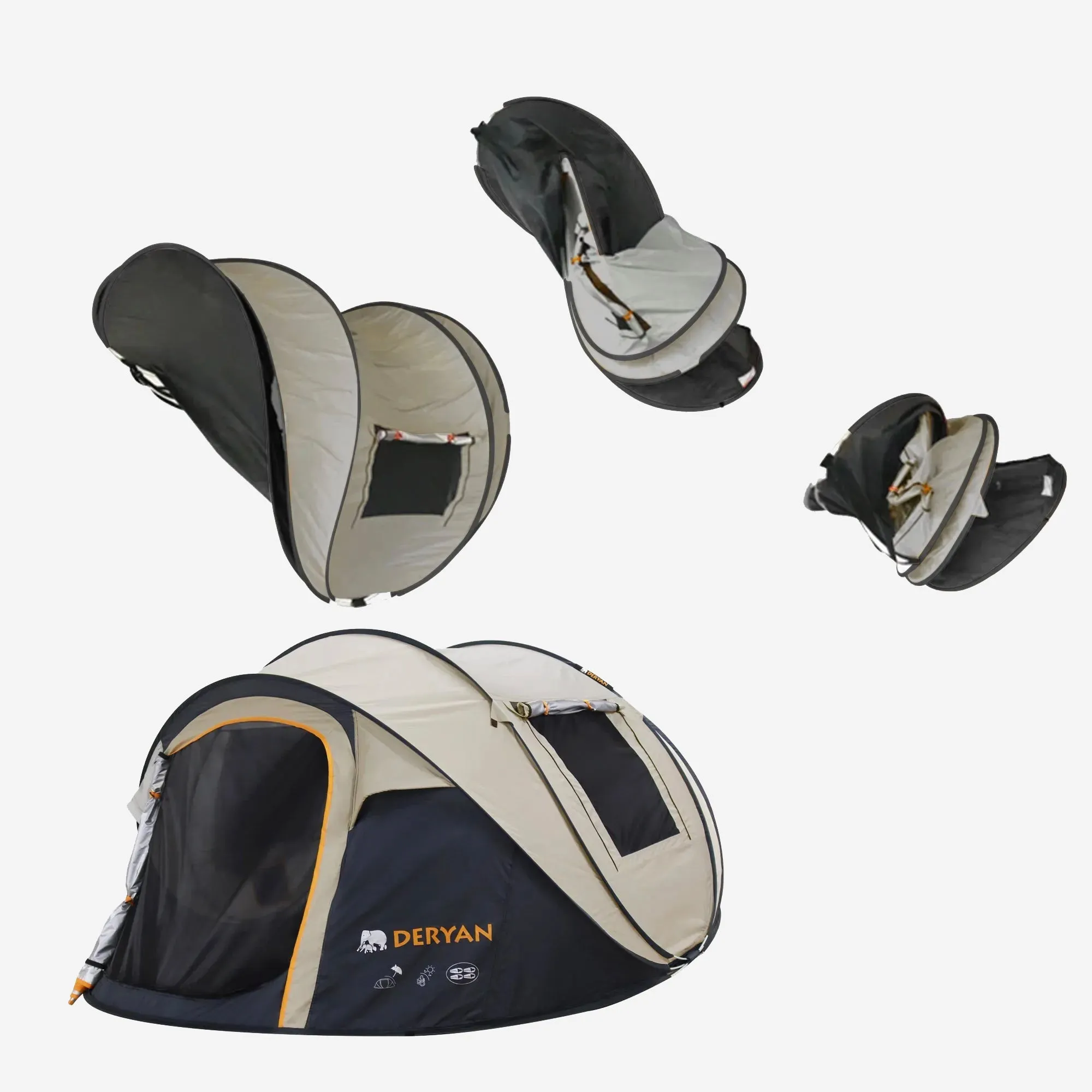 Pop Up Luxe Tent - 5000MM columna de agua - Beige - 4 Personas - Image 5