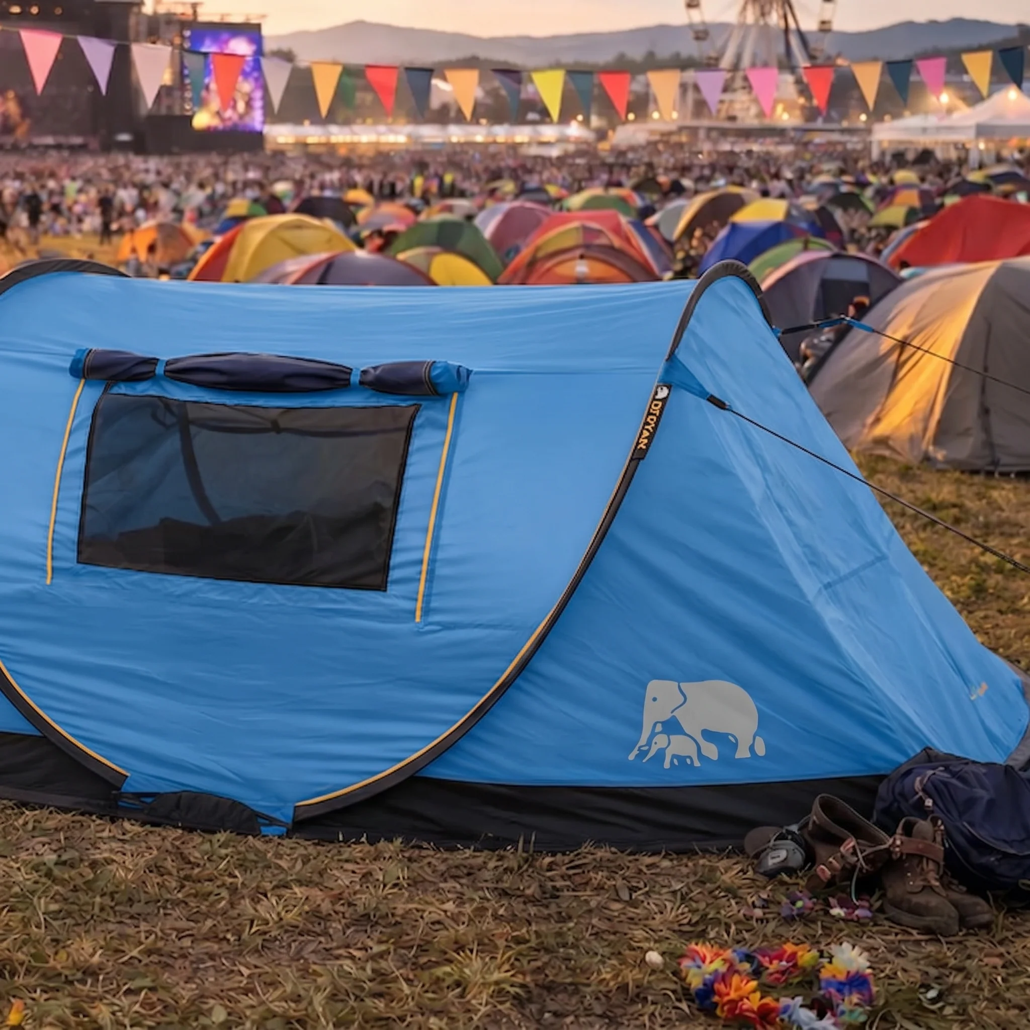 Pop Up Tent Dome - 2000MM columna de agua - Navy - Image 4