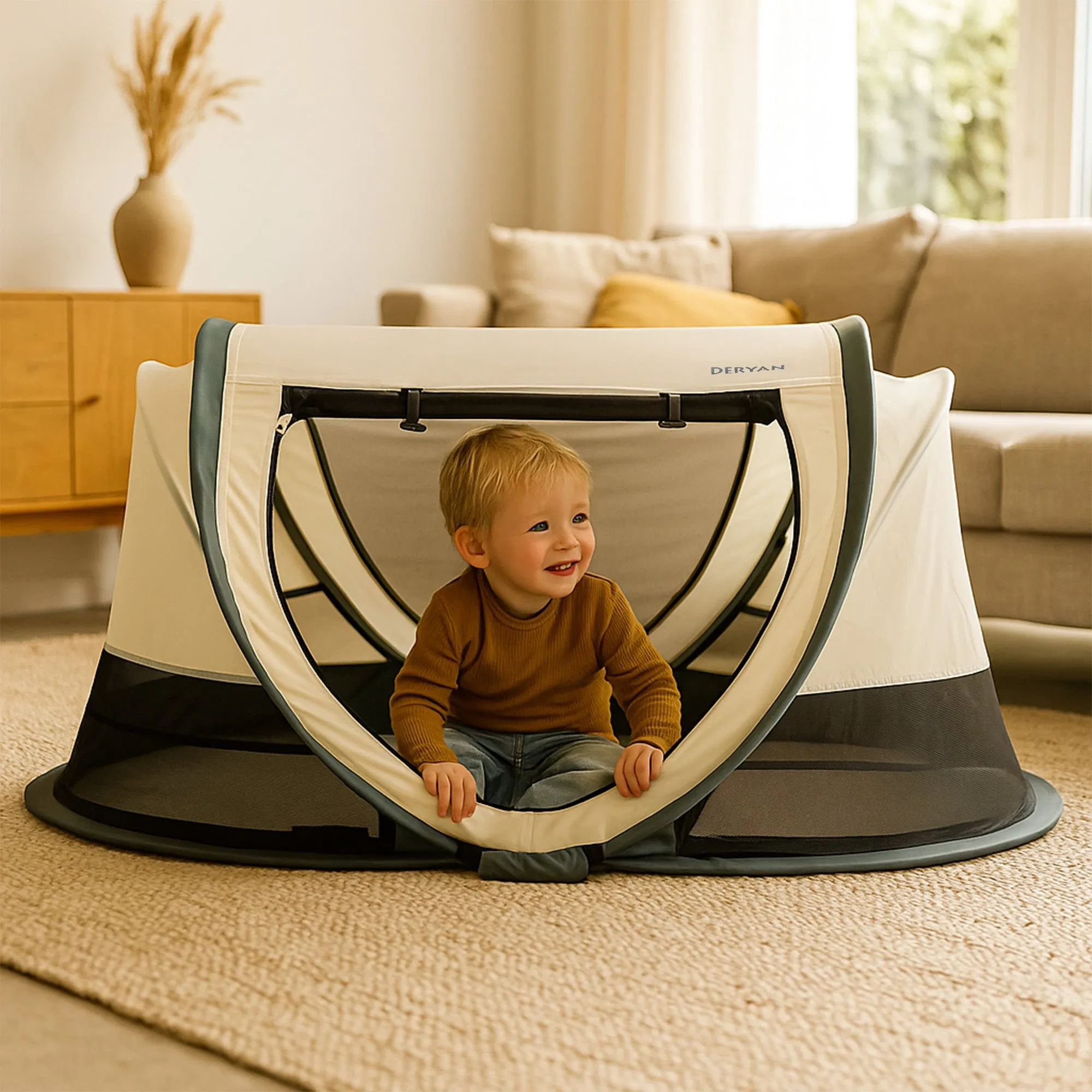 Cuna de camping Scott - Color crema - Image 6